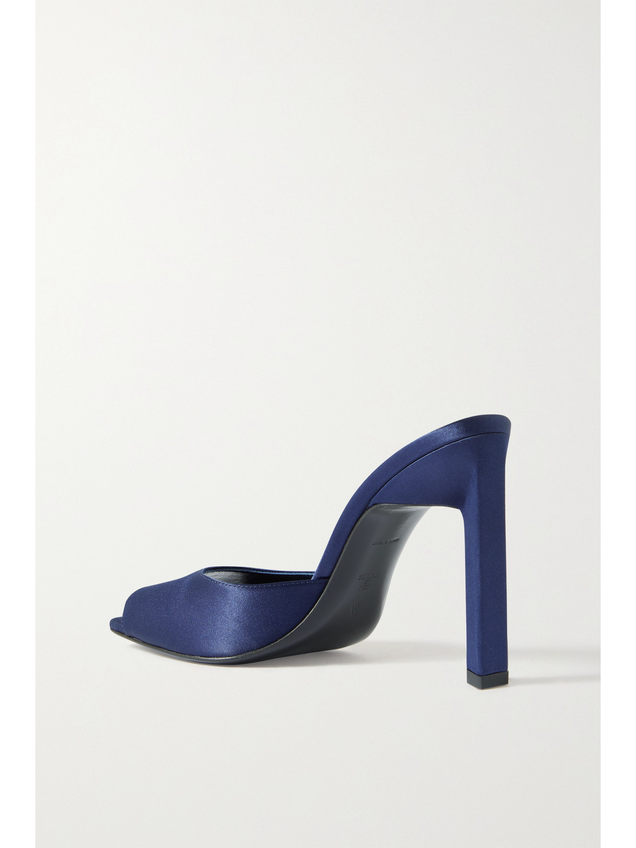 Attico Kaia Satin Mules In Blue