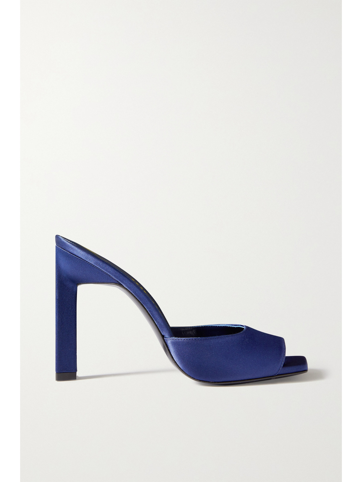 Attico Kaia Satin Mules In Blue
