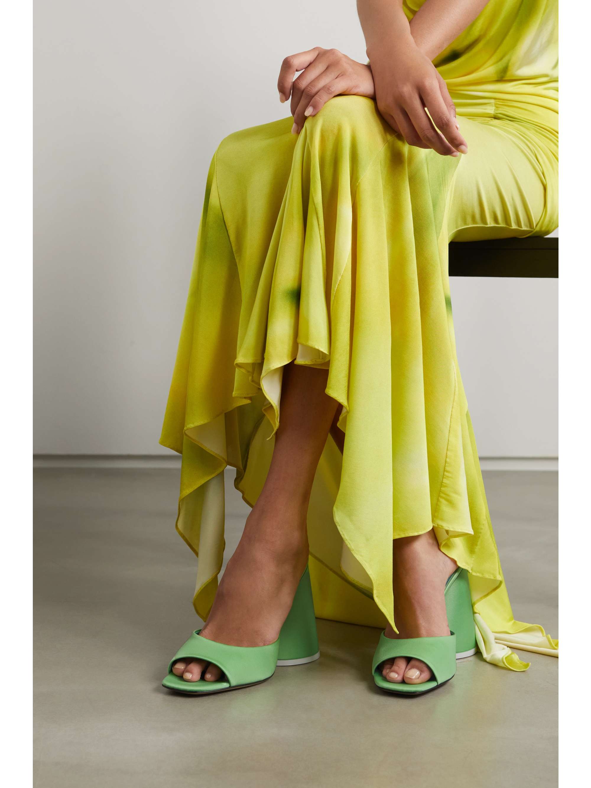 THE ATTICO Luz satin mules