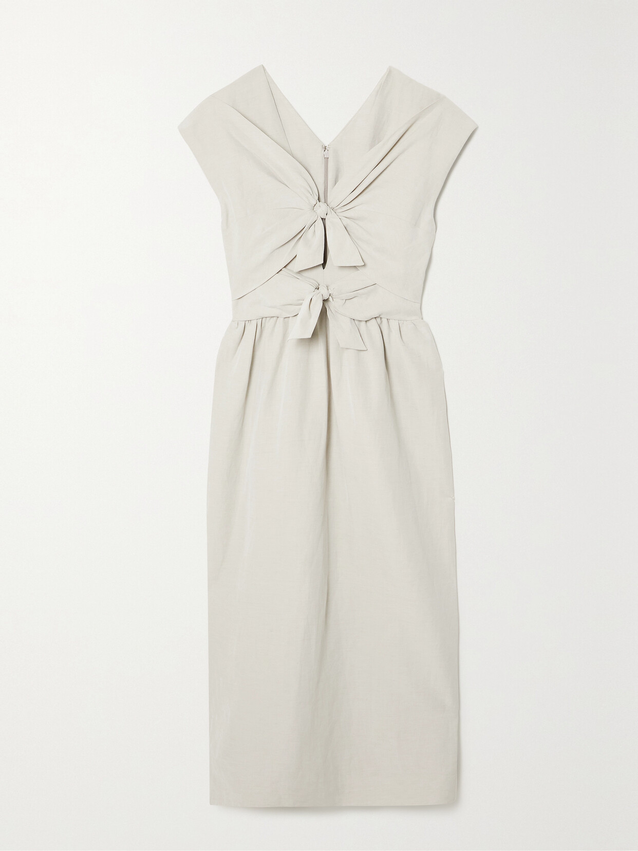 TOVE Bea Woven Midi Dress - Gray