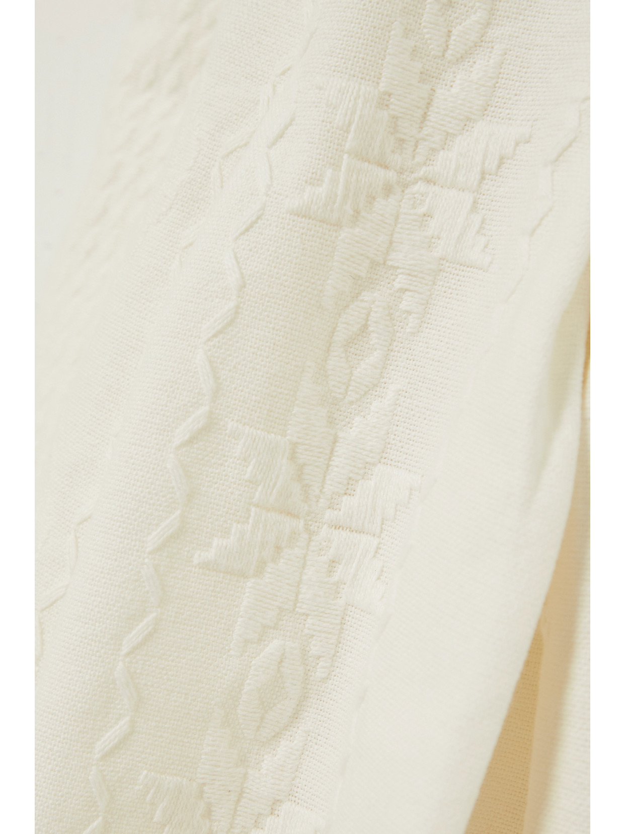 Rue Mariscal Frayed Pleated Embroidered Cotton-voile Midi Dress In White