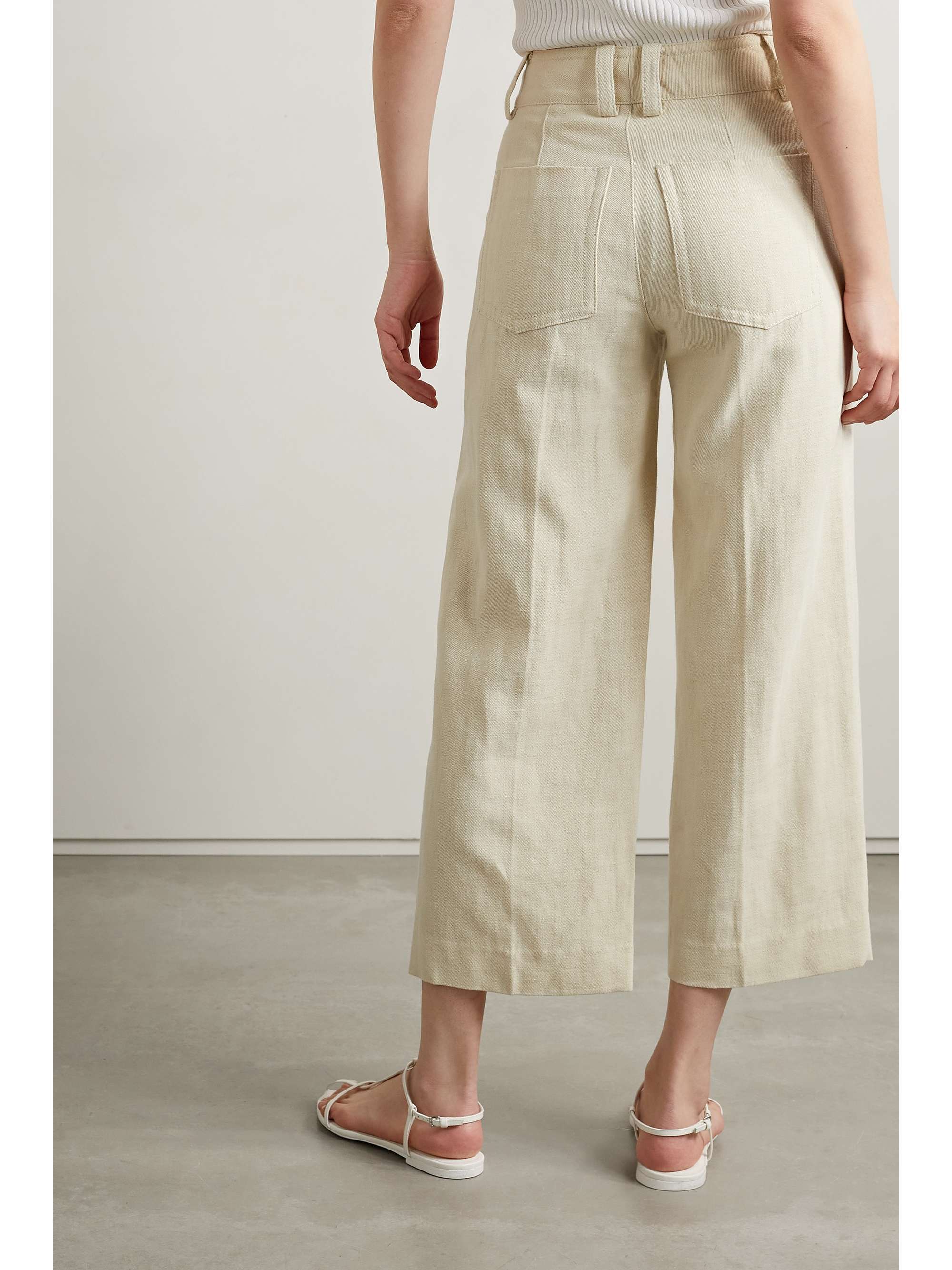 Pastel yellow Cropped organic cotton 