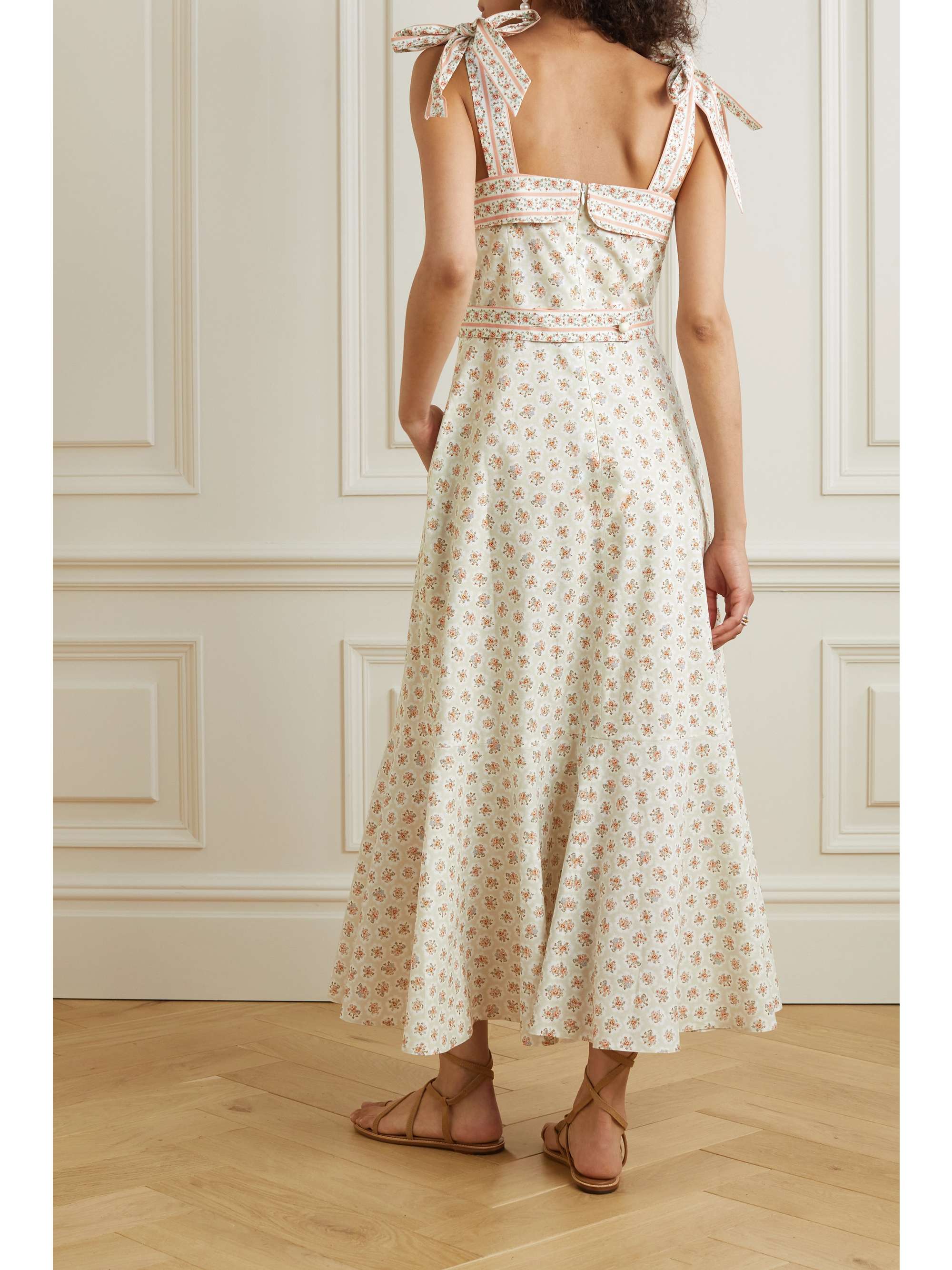 cotton-poplin midi dress | ANNA MASON 