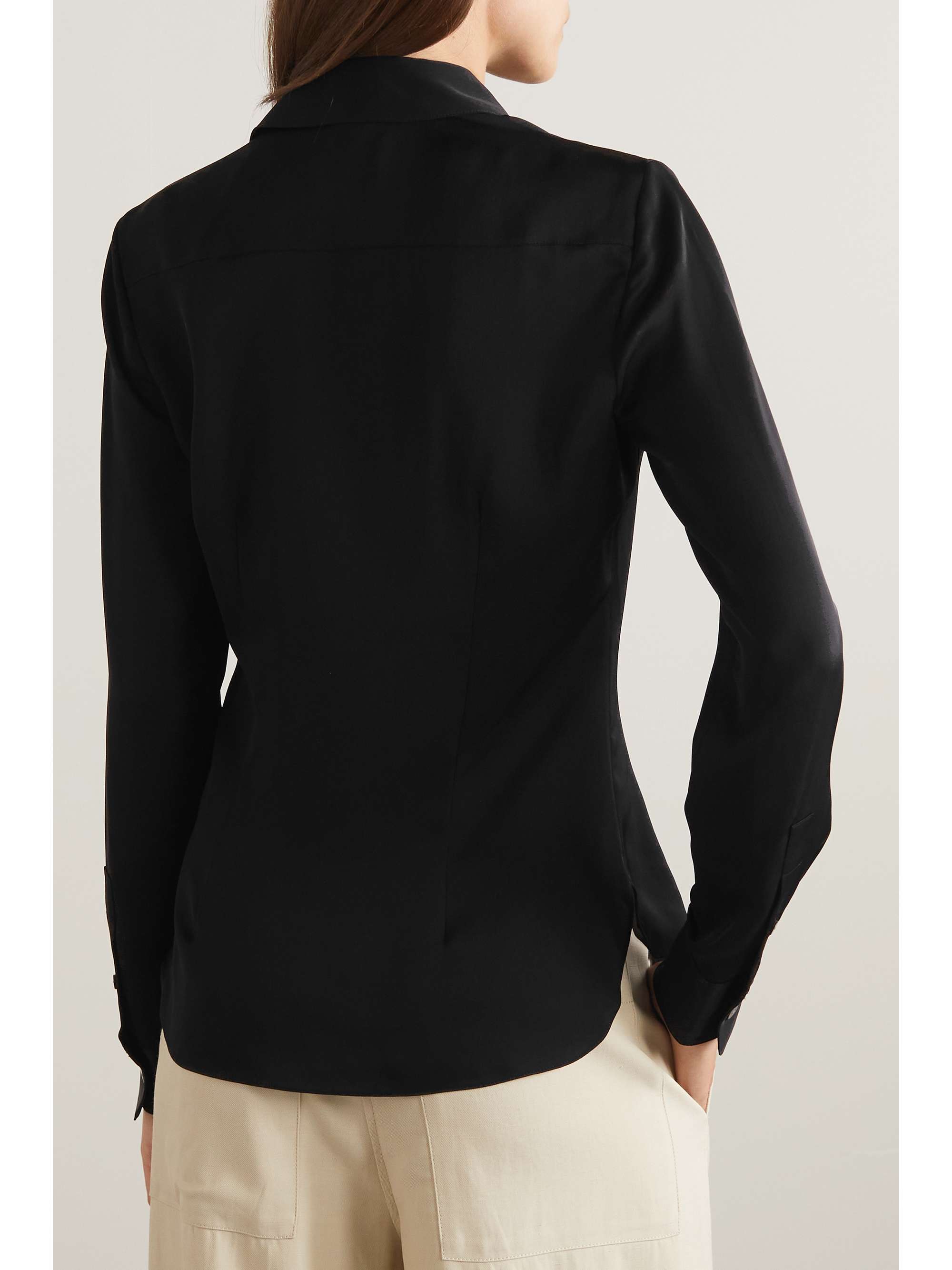 THEORY Silk-charmeuse shirt