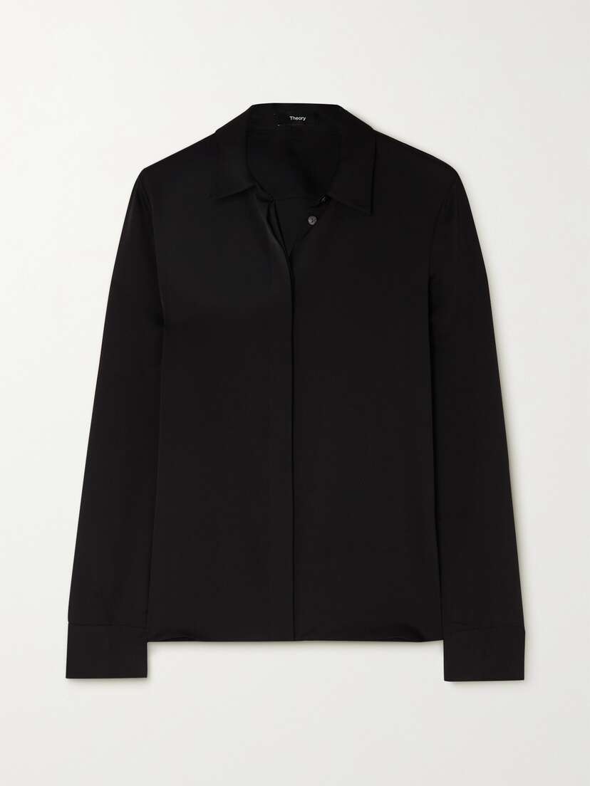 Theory Silk-charmeuse Shirt - x large