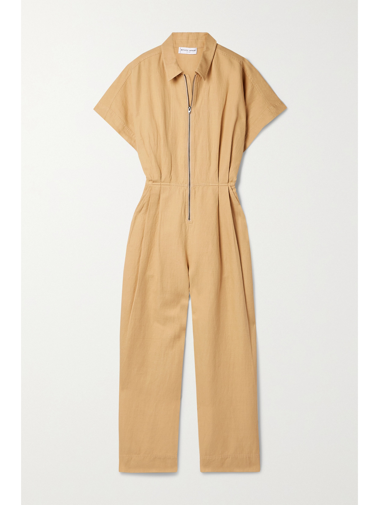 APIECE APART Oso Mayor Pleated Linen-twill Jumpsuit