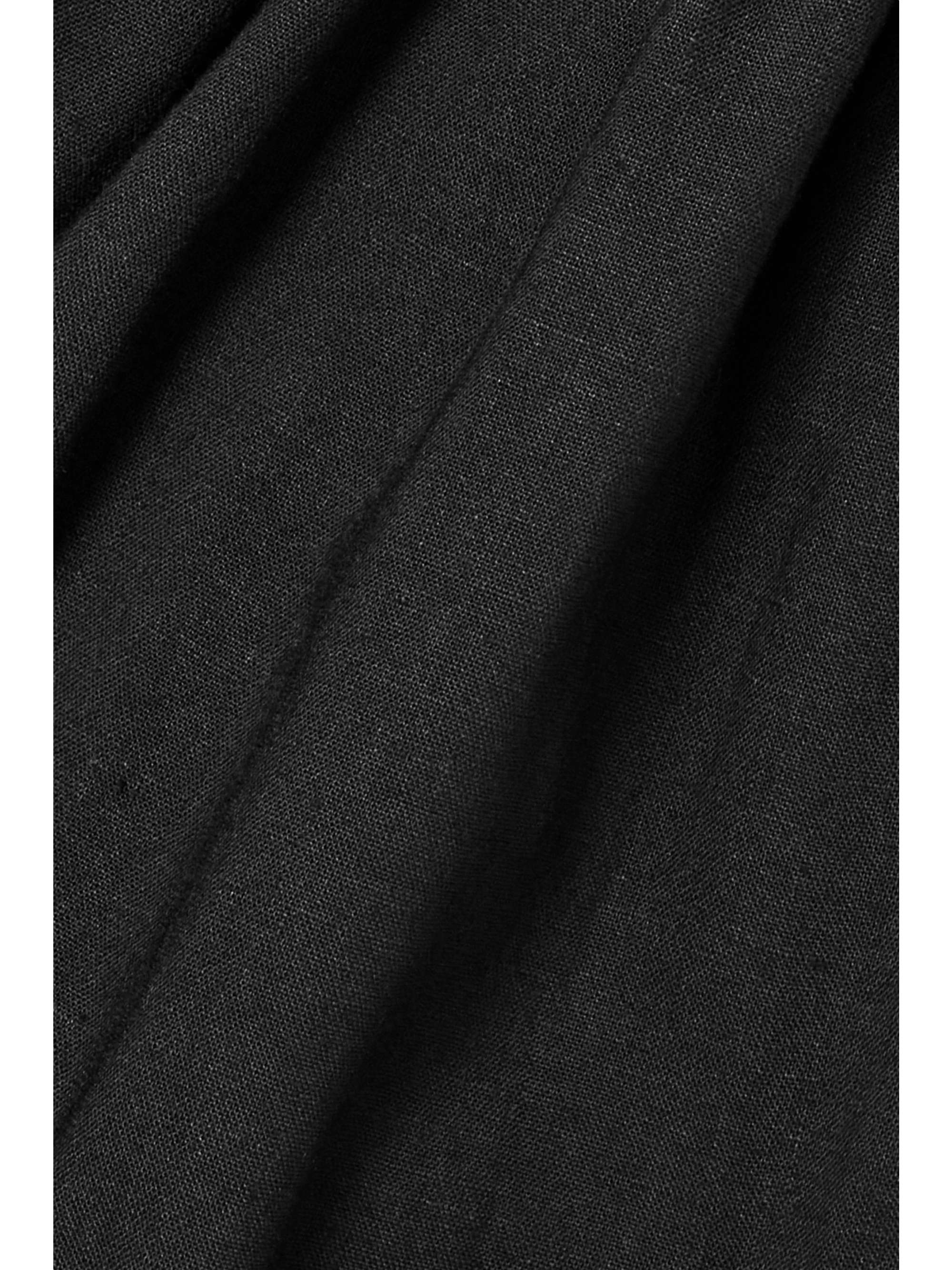 MATTEAU Gathered stretch-linen and Lyocell-blend maxi dress