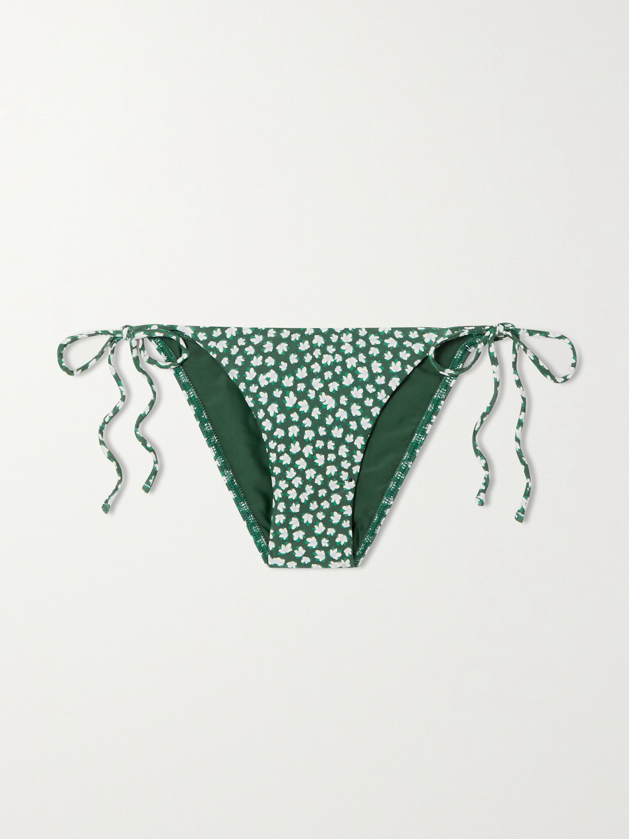 Matteau + Net Sustain The String Floral-print Bikini Briefs - Green