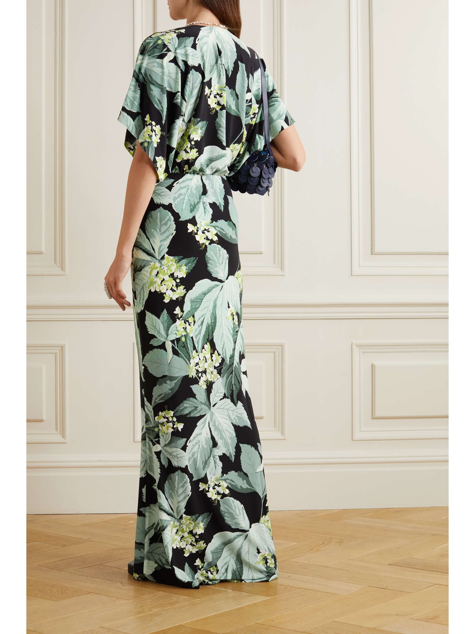 NORMA KAMALI Obie printed stretch-jersey gown