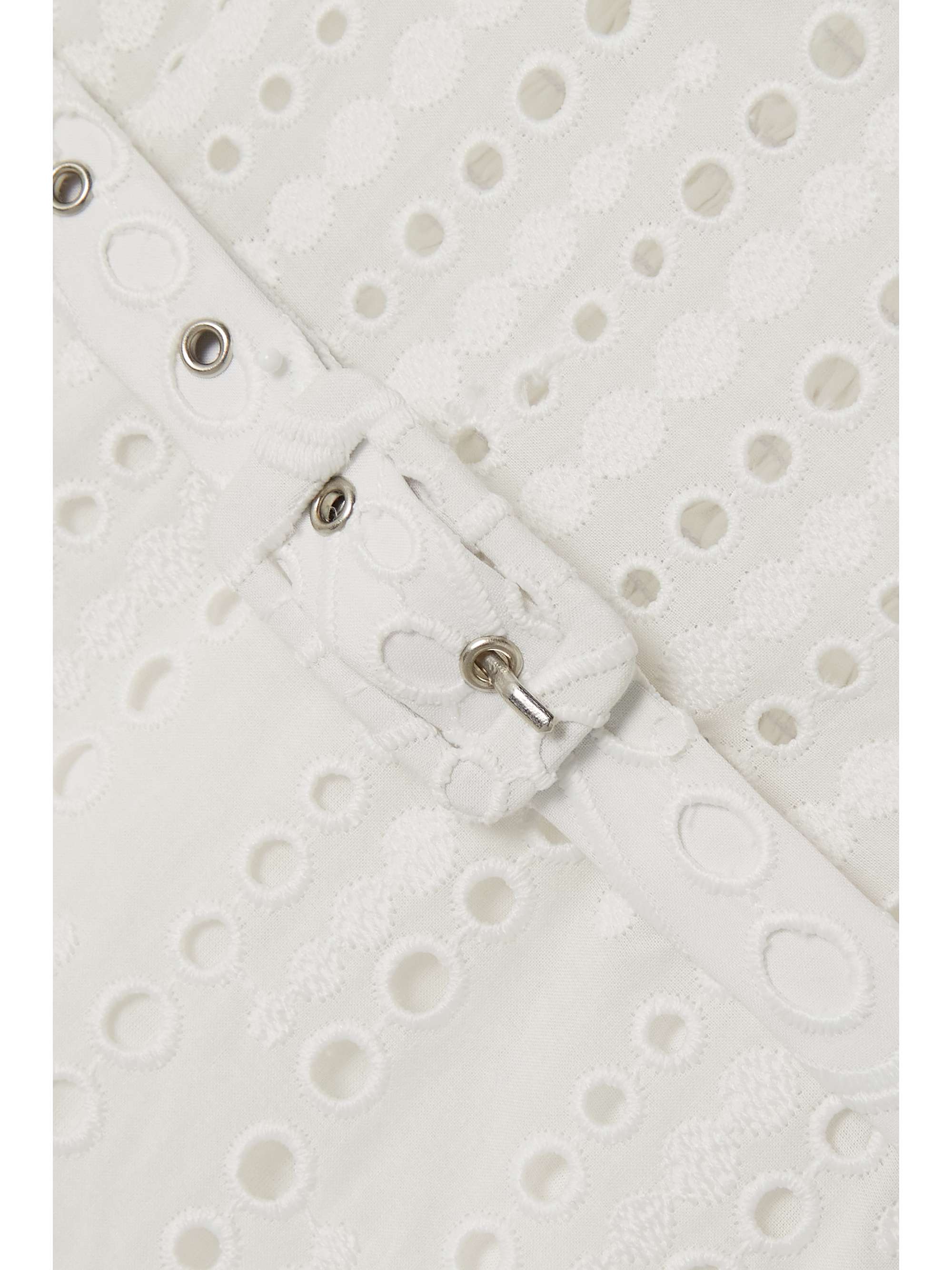 CHARO RUIZ Jean ruffled broderie anglaise cotton-blend mini dress