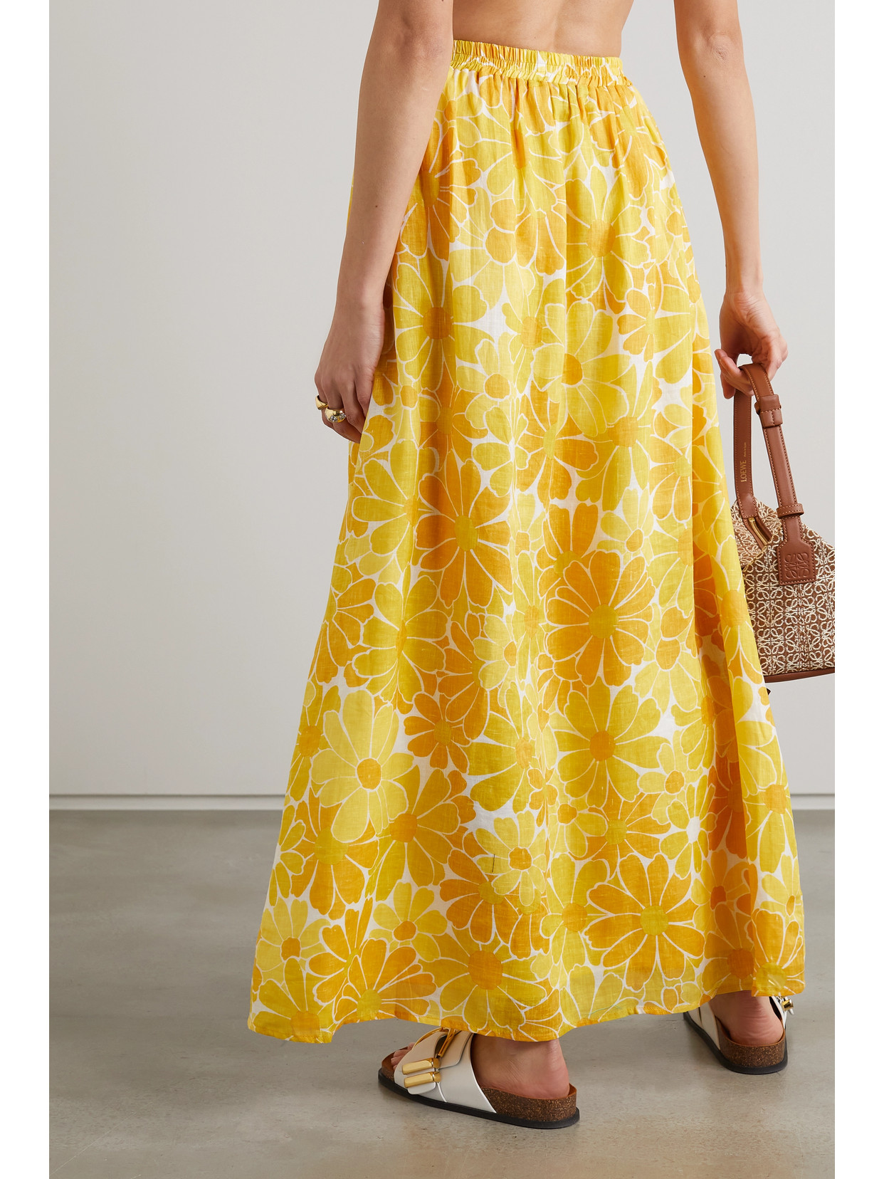 Faithfull The Brand - Danita Floral-print Linen Maxi Skirt - Yellow