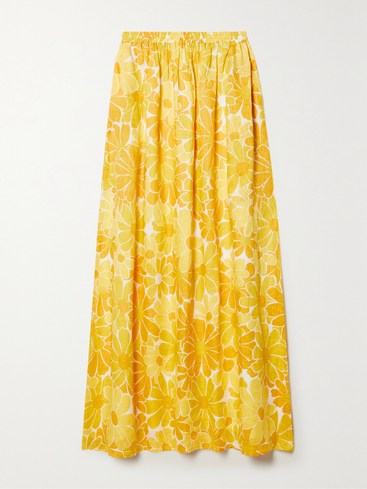 Faithfull The Brand - Danita Floral-print Linen Maxi Skirt - Yellow