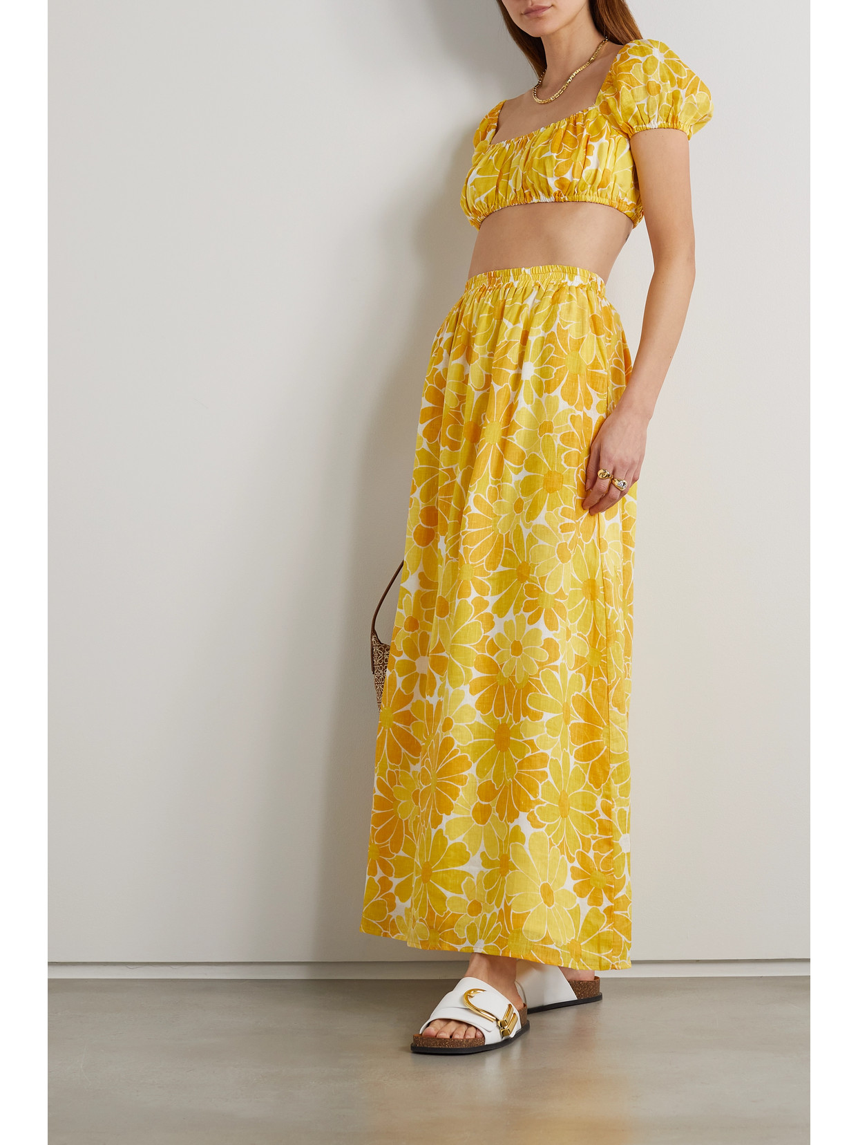 Faithfull The Brand - Danita Floral-print Linen Maxi Skirt - Yellow