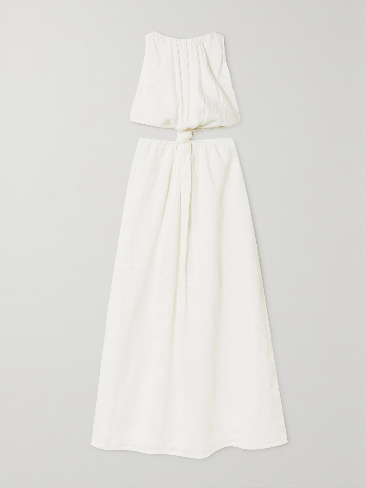 Faithfull The Brand - Zeta Cutout Linen Midi Dress - White