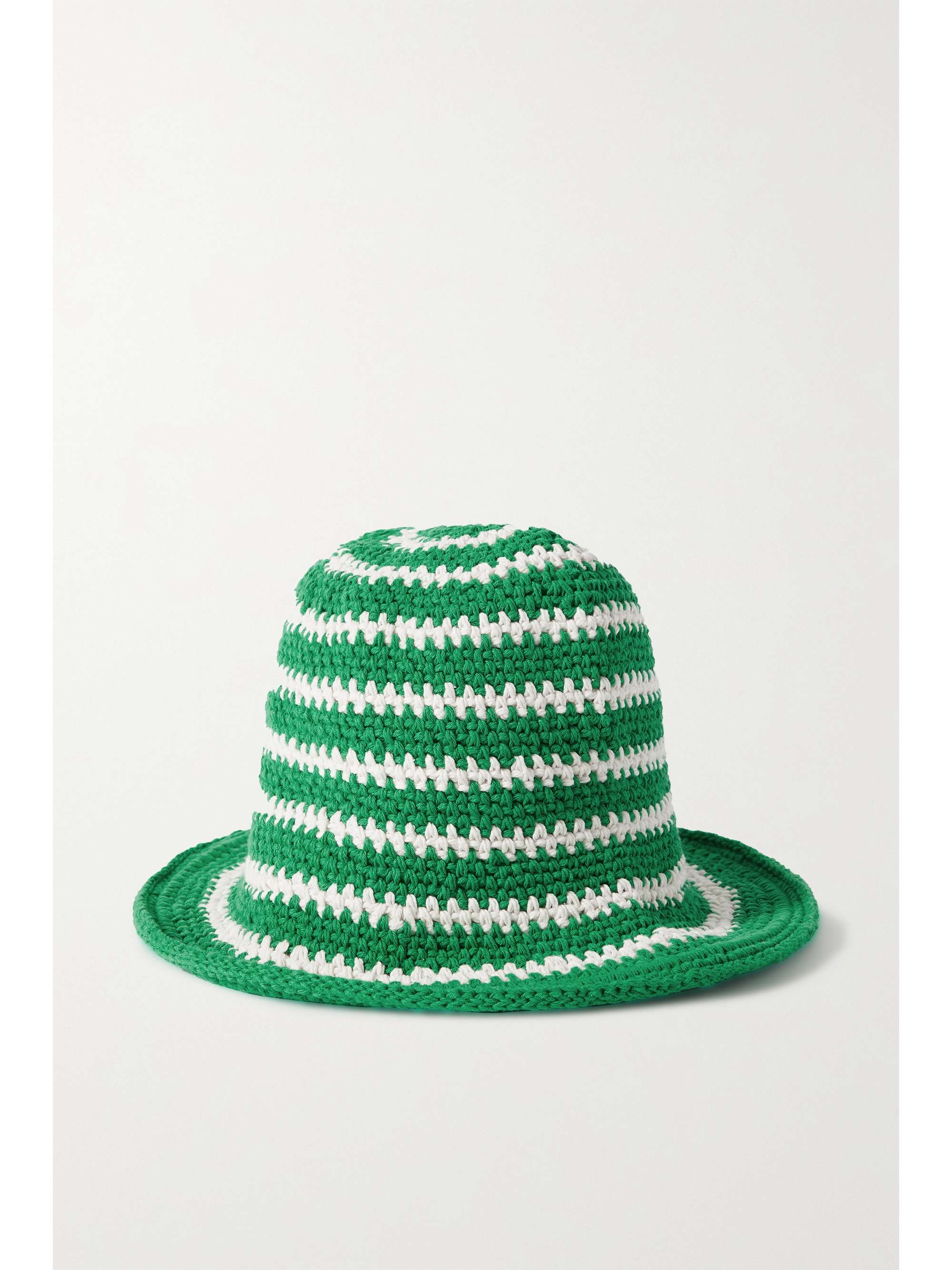 net-a-porter.com | Striped crocheted cotton bucket hat
