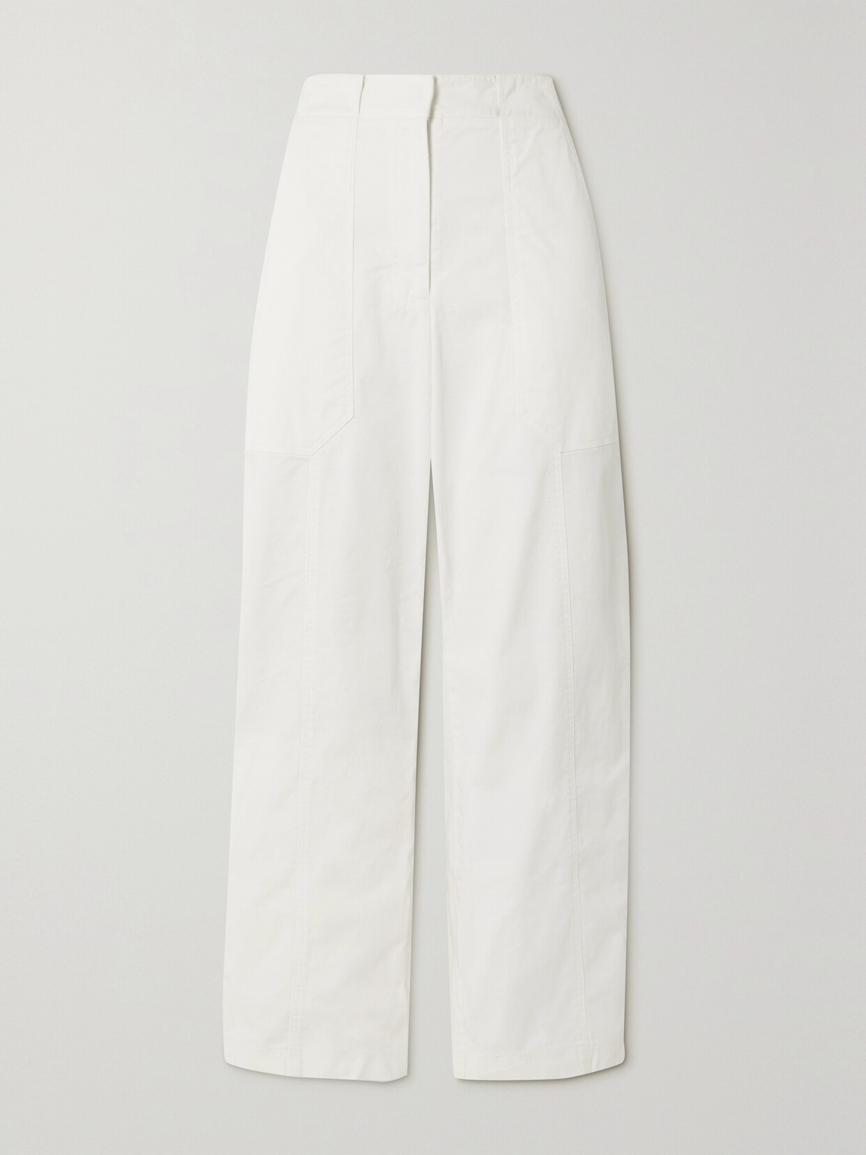 MATTEAU + NET SUSTAIN ORGANIC COTTON-BLEND TWILL STRAIGHT-LEG PANTS