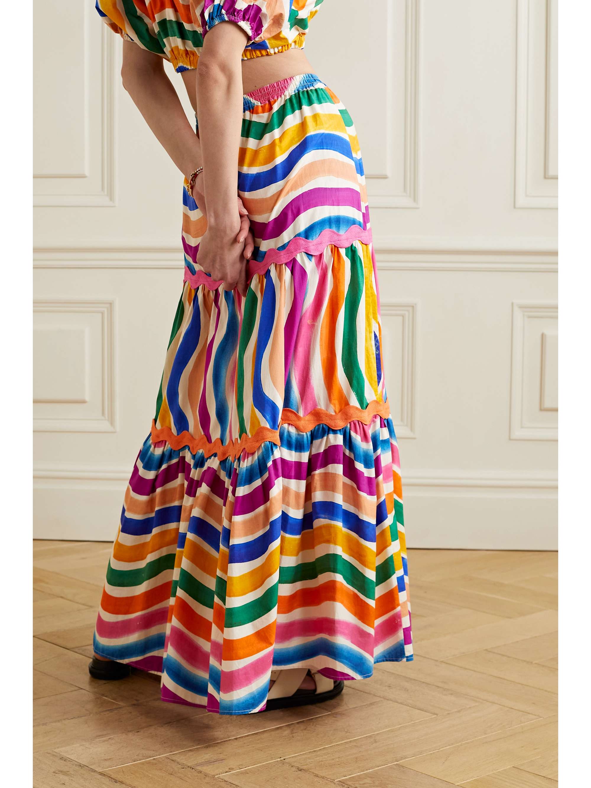 farm rio tiered maxi skirt