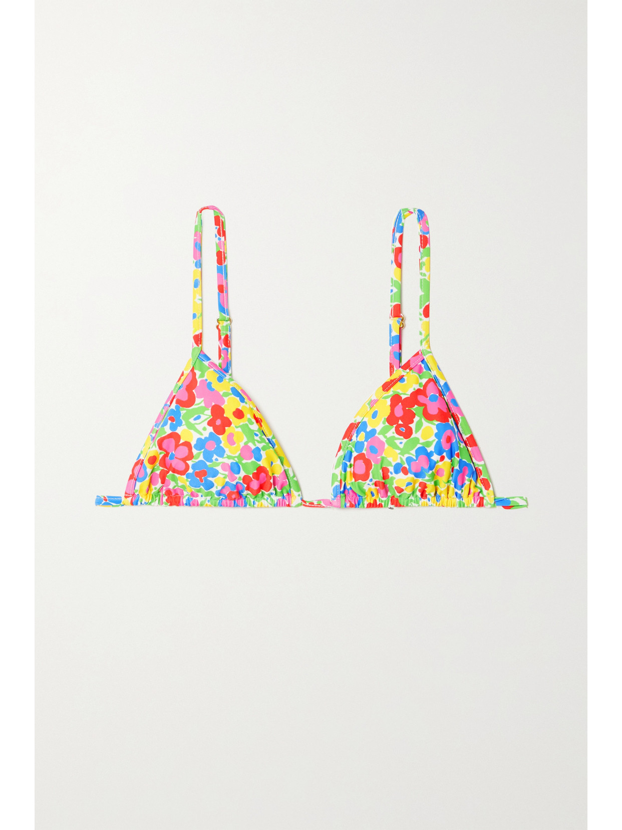 Faithfull The Brand - Izzi Floral-print Recycled Triangle Bikini Top - Red image