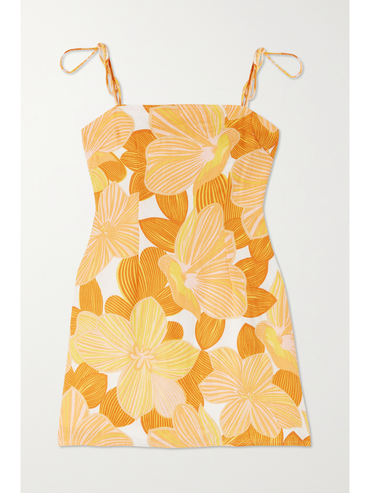 Faithfull The Brand - Ysla Floral-print Linen Mini Dress - Yellow