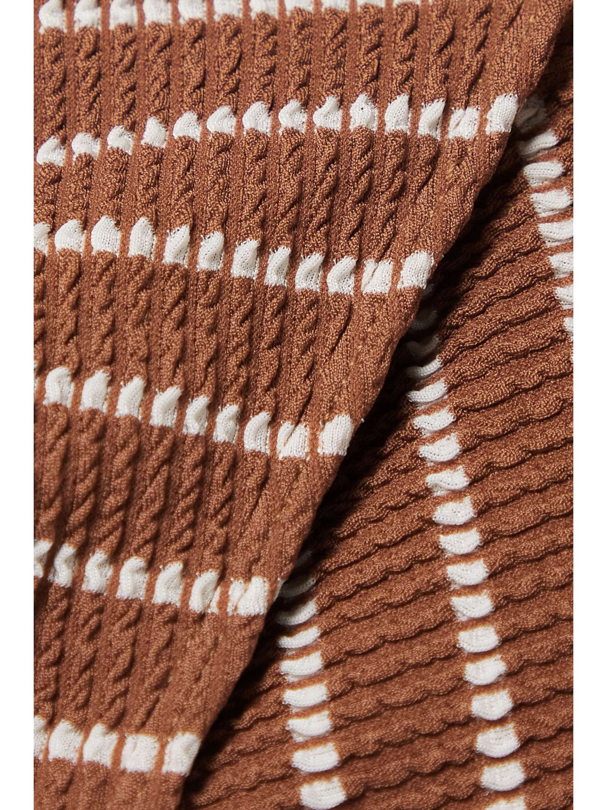 FAITHFULL Andrea gestreiftes Bikini-Höschen aus strukturiertem Stretch-Material