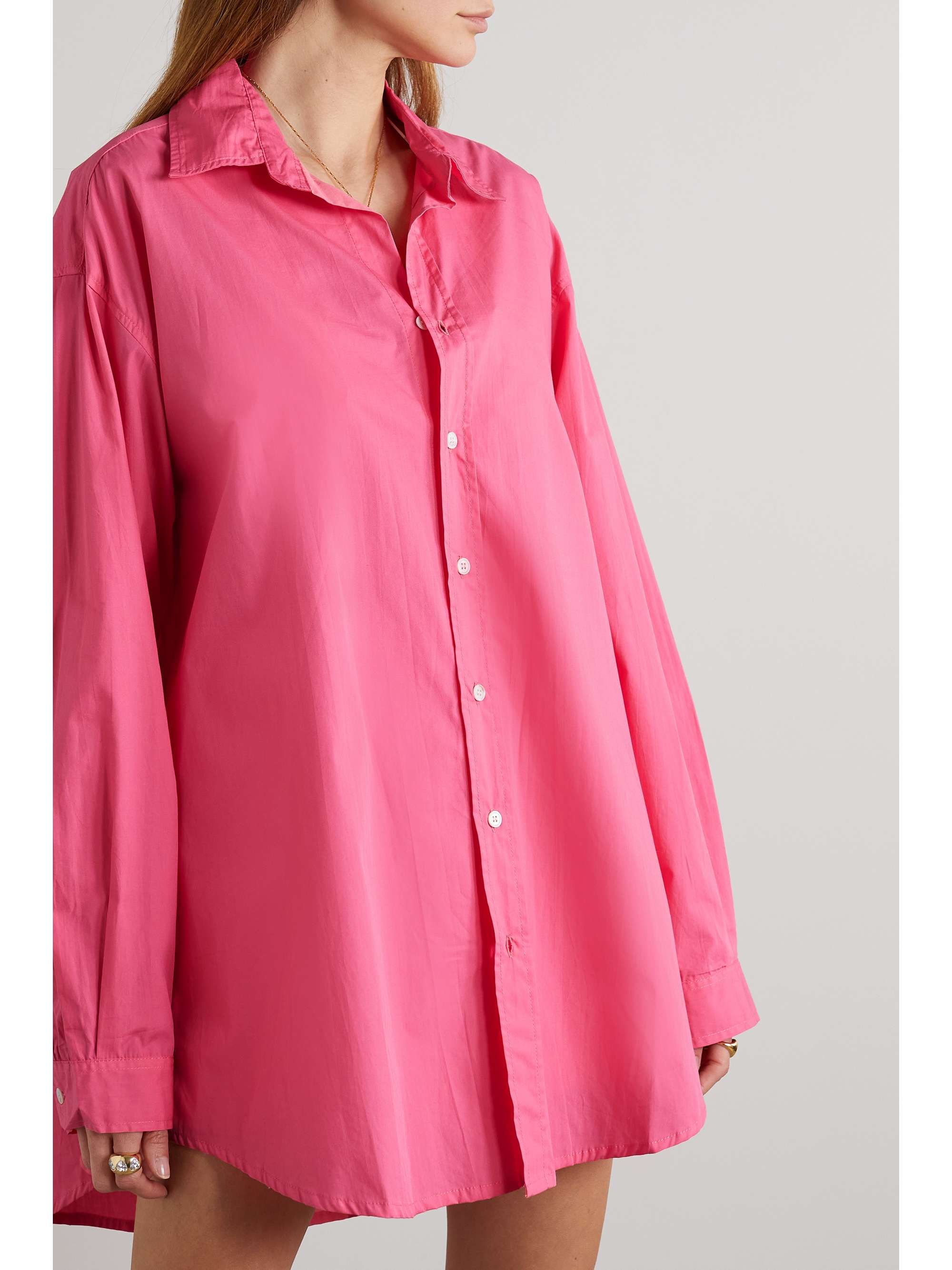FAITHFULL THE BRAND Vega cotton-poplin shirt dress
