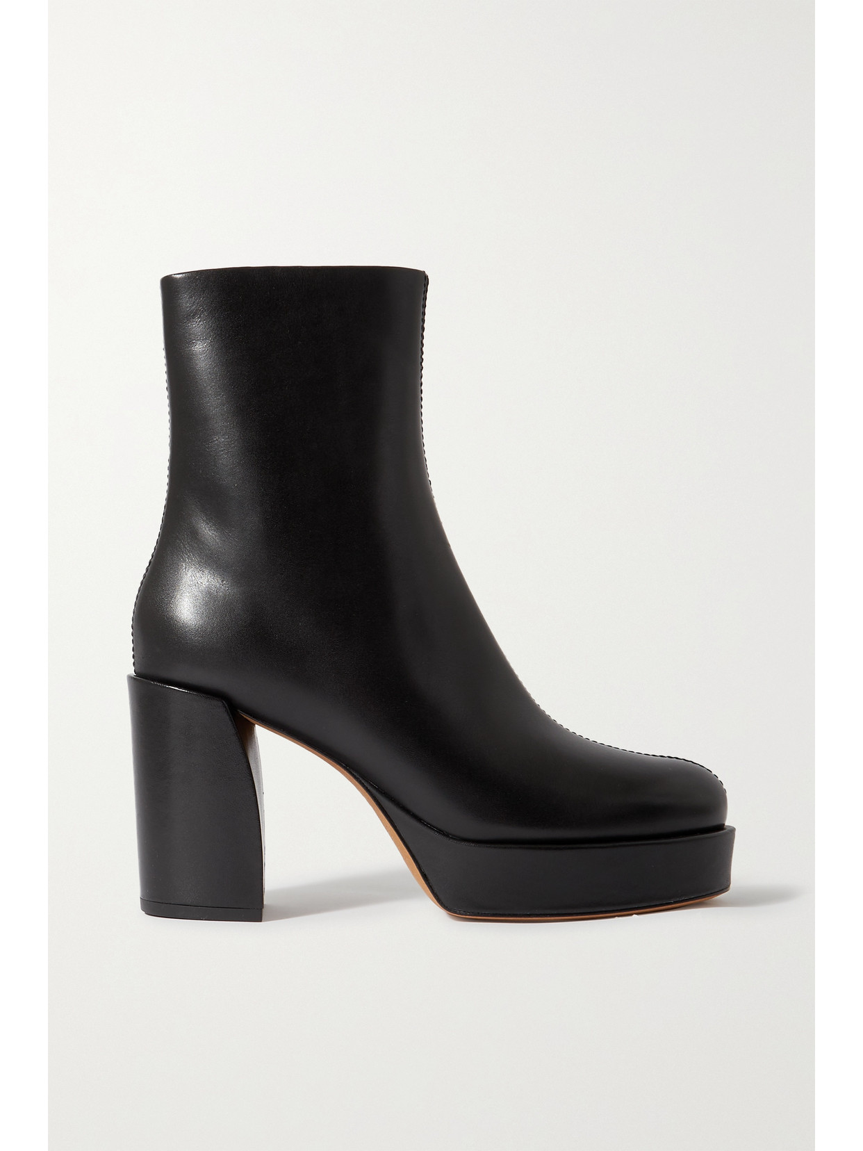 3.1 Phillip Lim Naomi Leather Platform Boots In Black