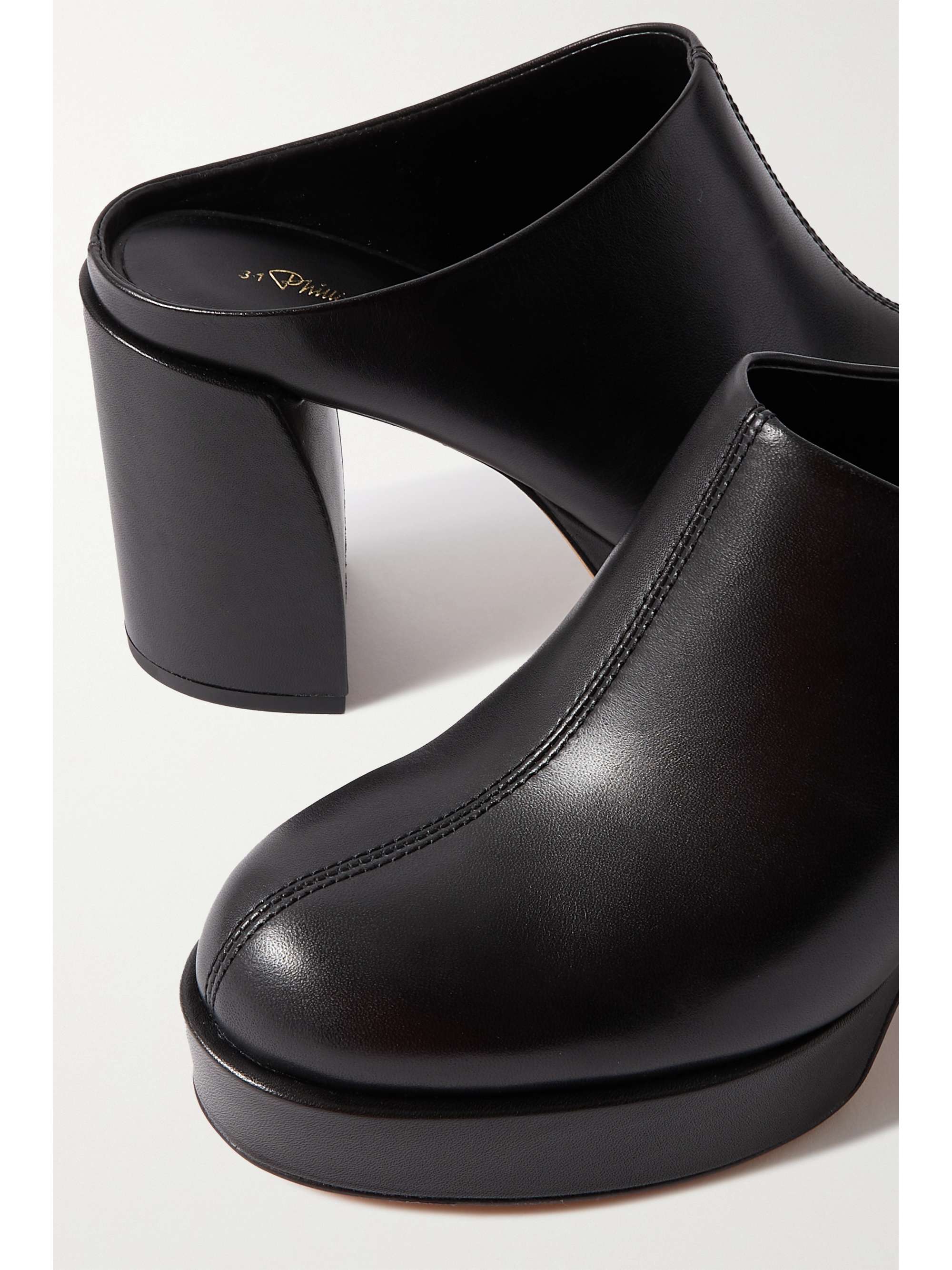 platform black mules