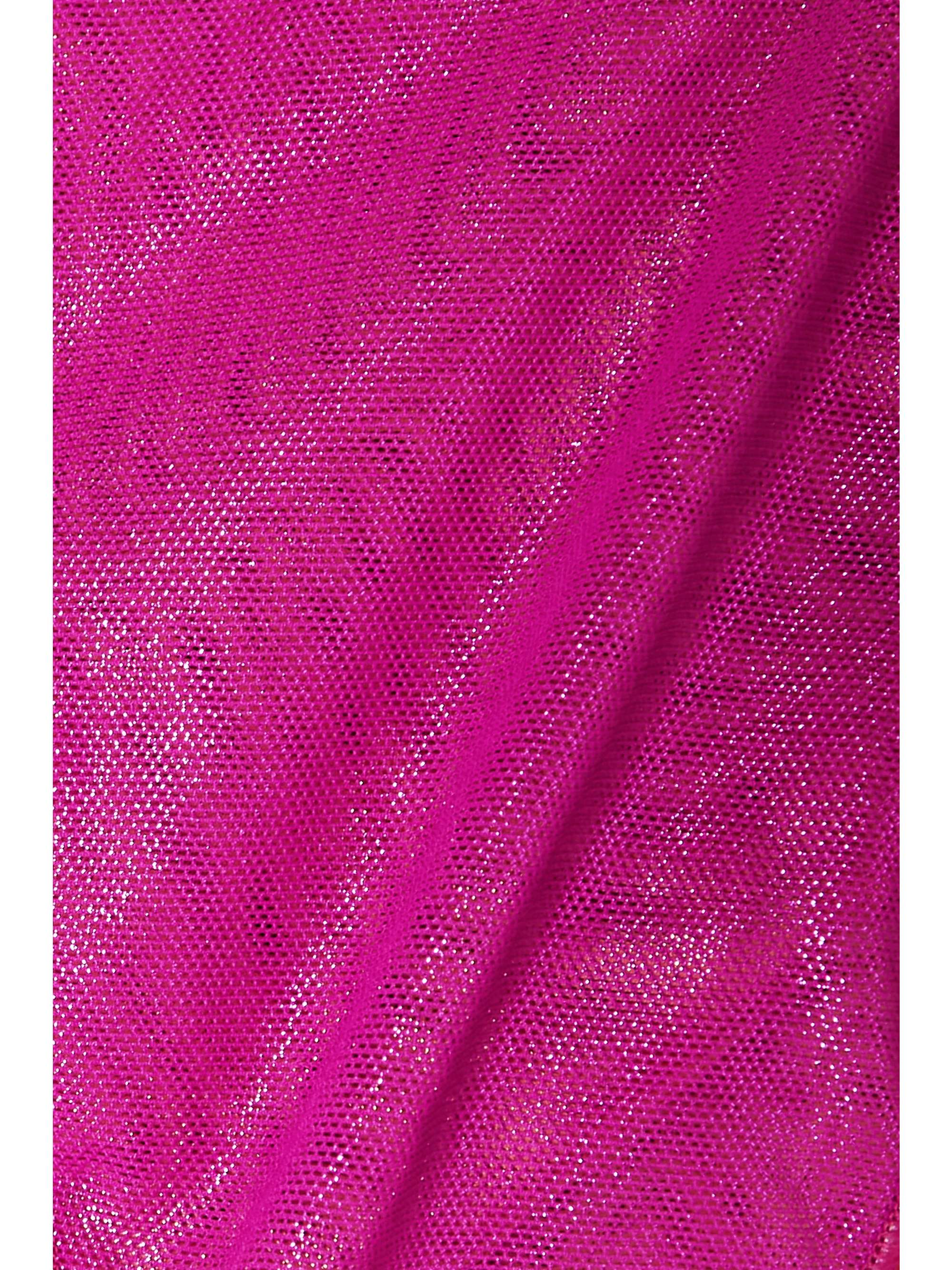 OSÉREE Layered two-tone stretch-lamé bikini