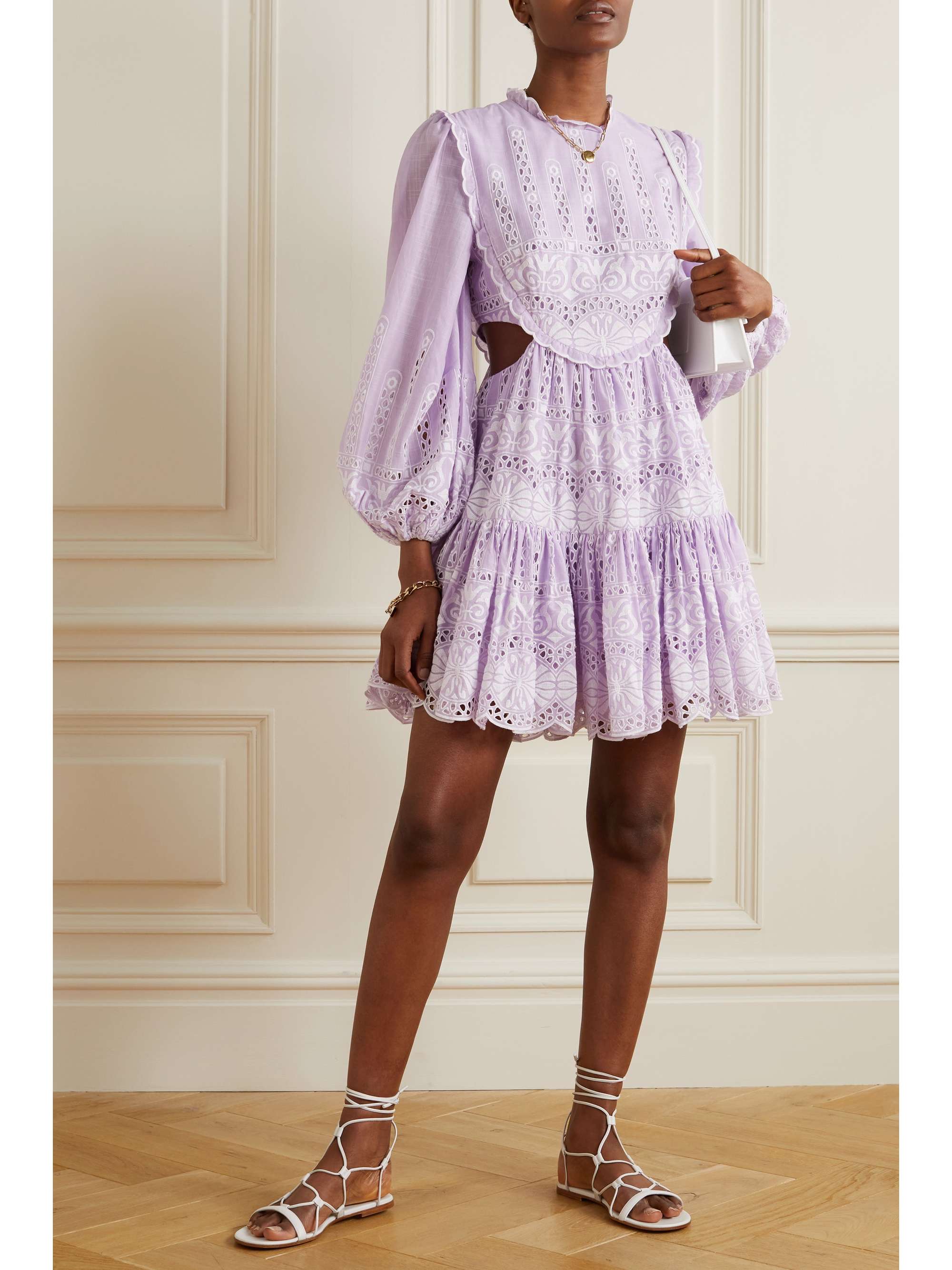 パーティードレス Zimmermann 2877DSS251 Dresses Hypnotic Jewelled Shift Dress Cream Love Letter Online