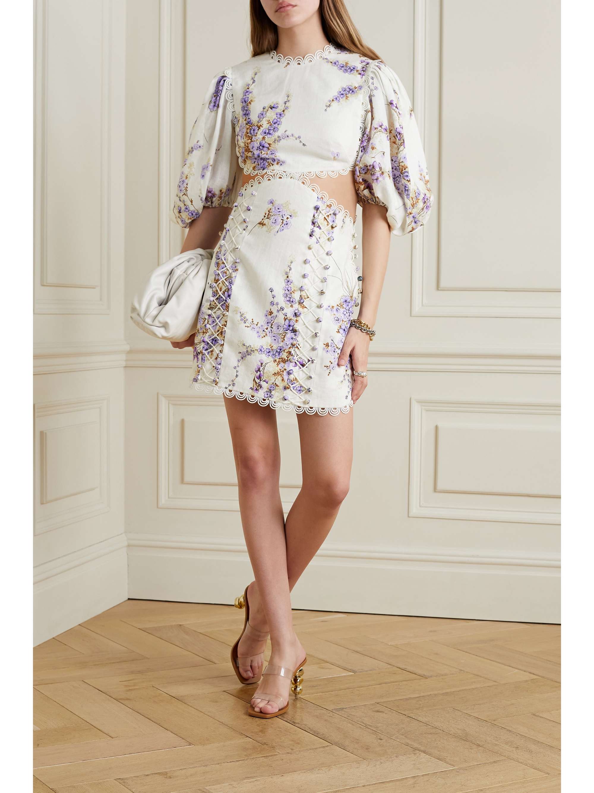 zimmermann floral print mini dress