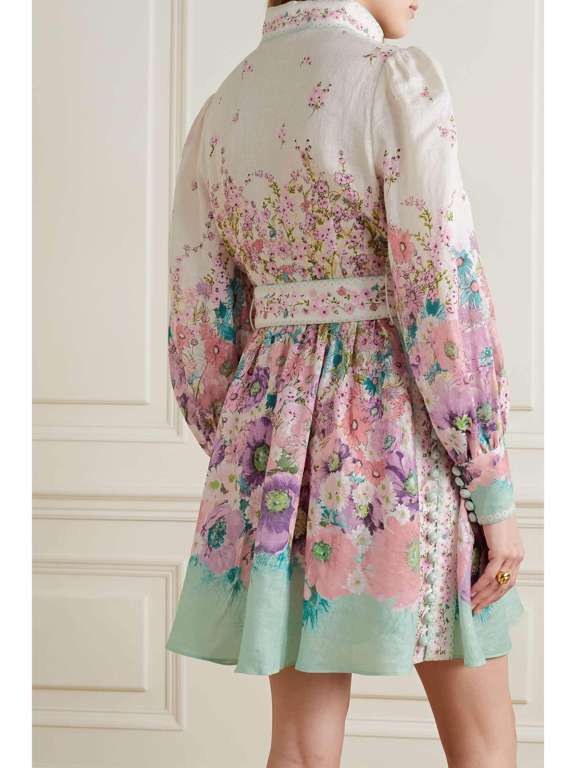 zimmermann floral print mini dress