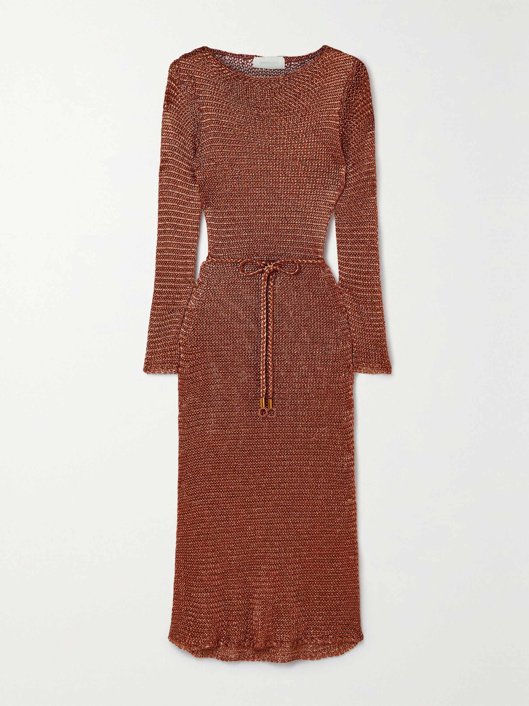 Zimmermann Anneke belted Lurex dress thumbnail