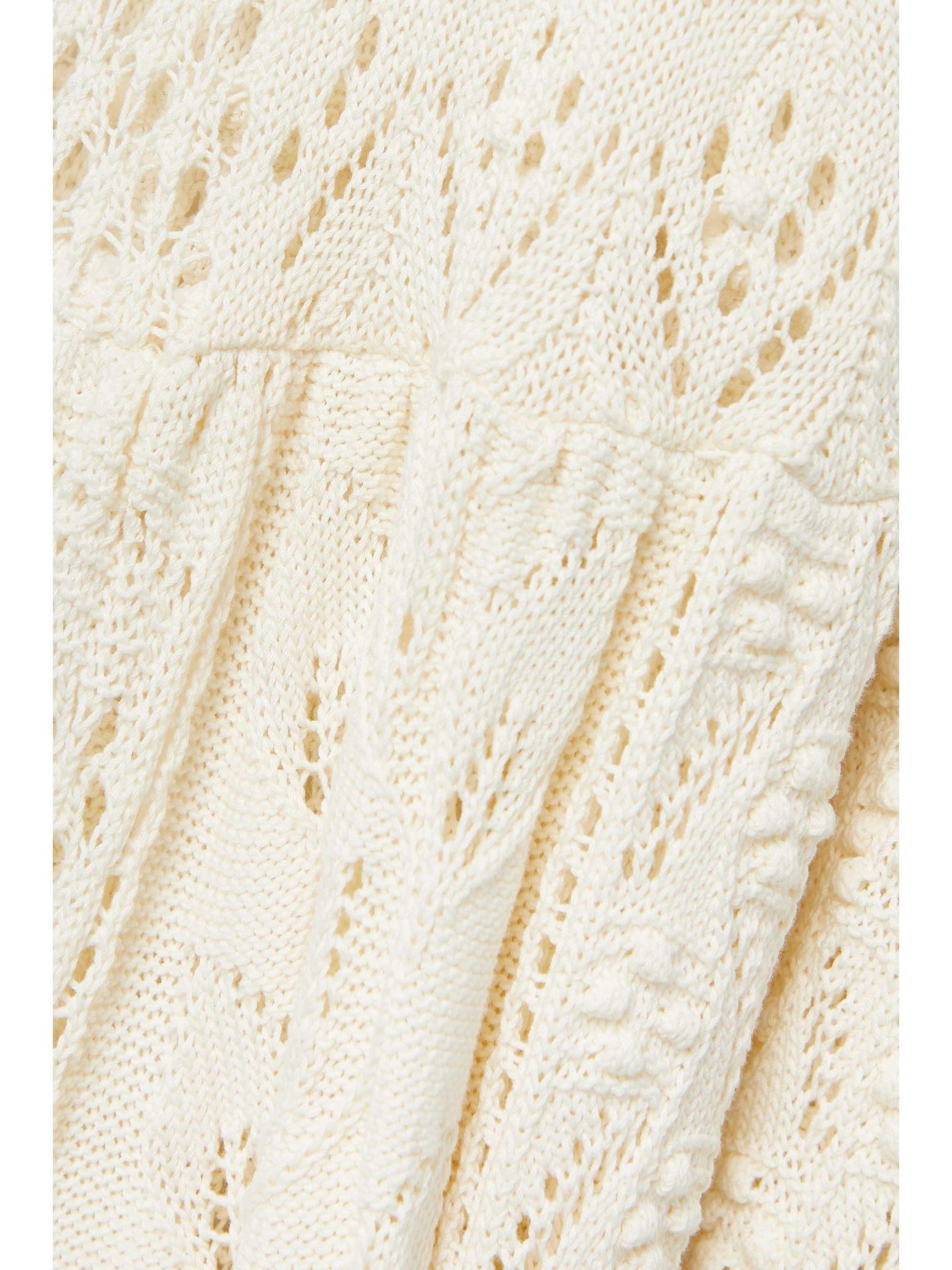 ZIMMERMANN Anneke pointelle-knit cotton midi dress