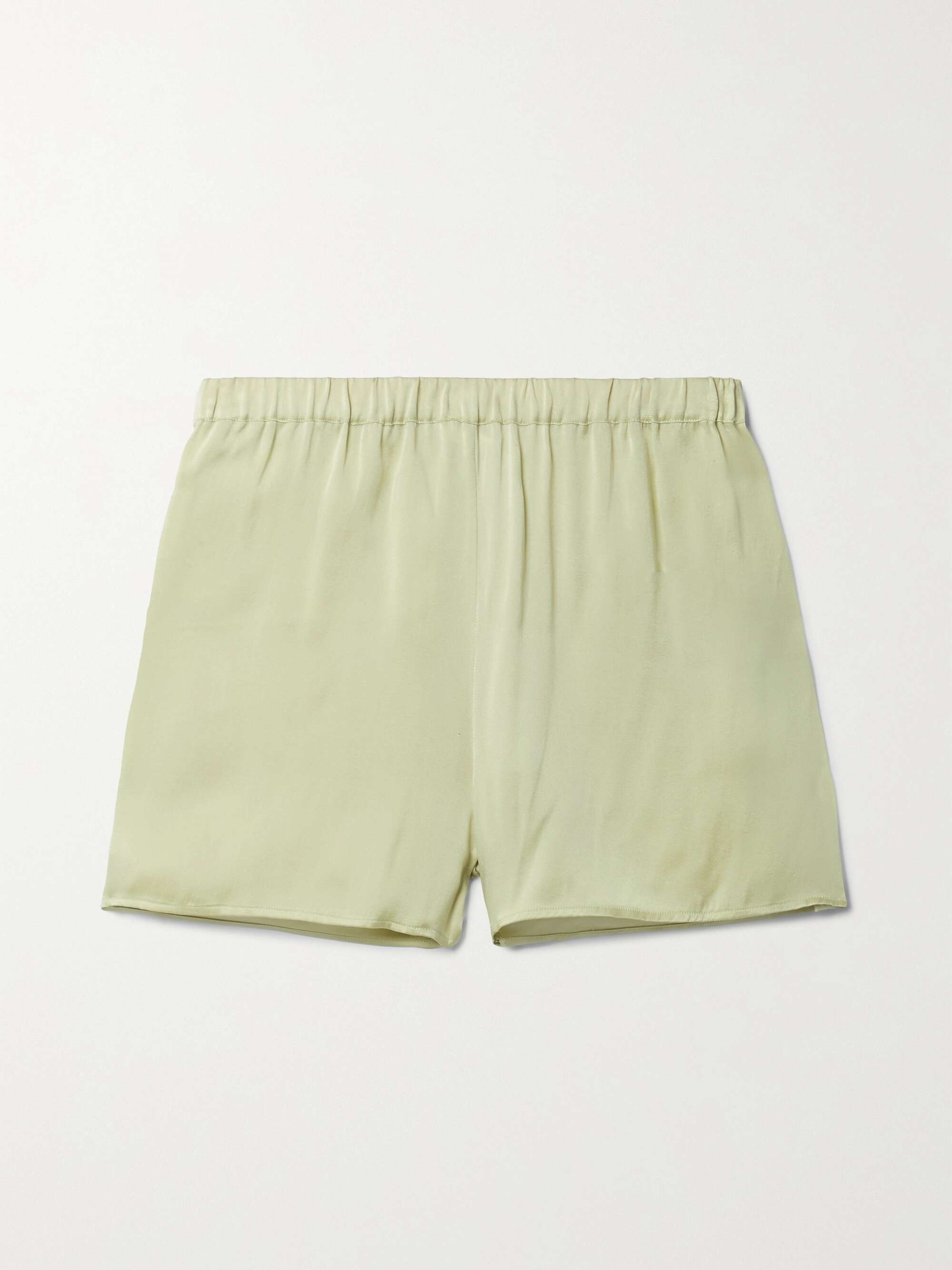 Chartreuse Trista washed stretch-silk 