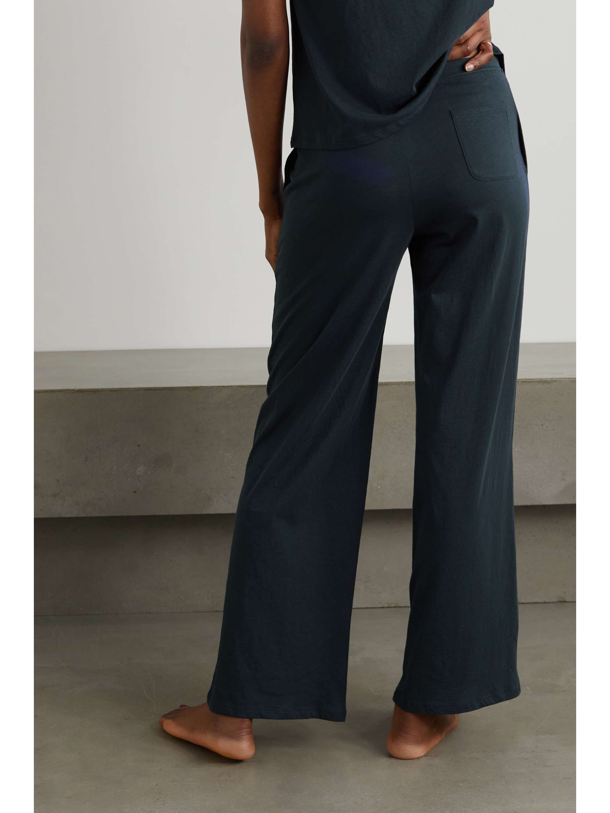 SKIN + NET SUSTAIN Christine organic Pima cotton-jersey pants