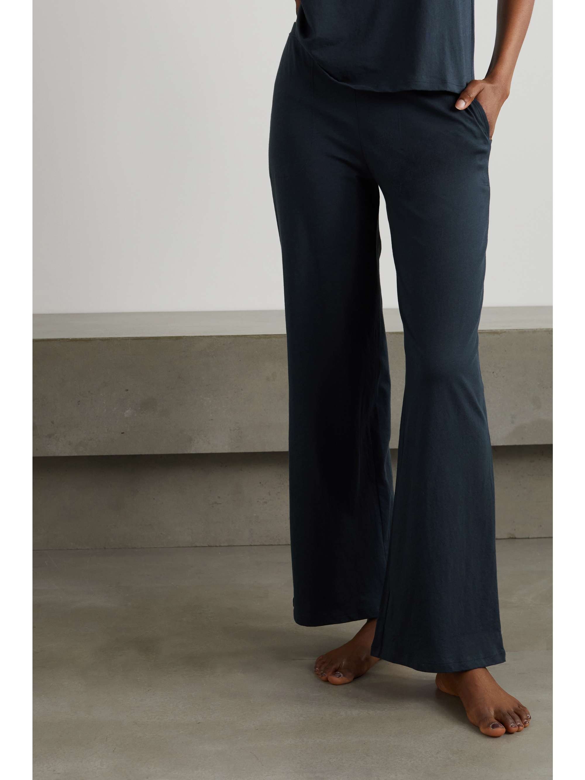 SKIN + NET SUSTAIN Christine organic Pima cotton-jersey pants