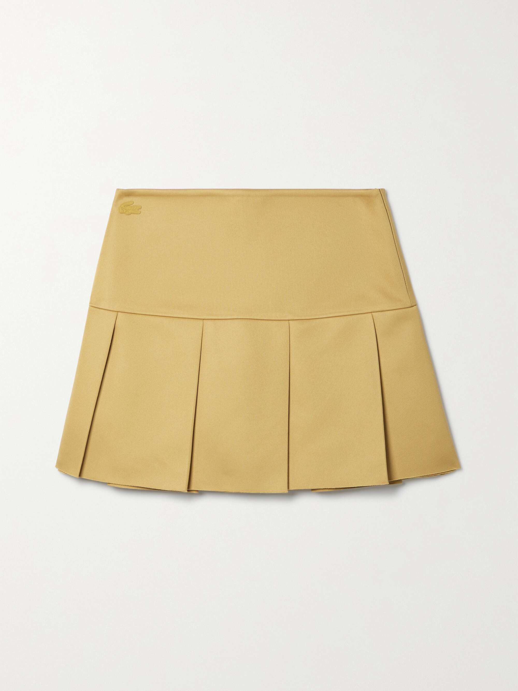 LACOSTE Elvis appliquéd pleated woven tennis skirt | NET-A-PORTER