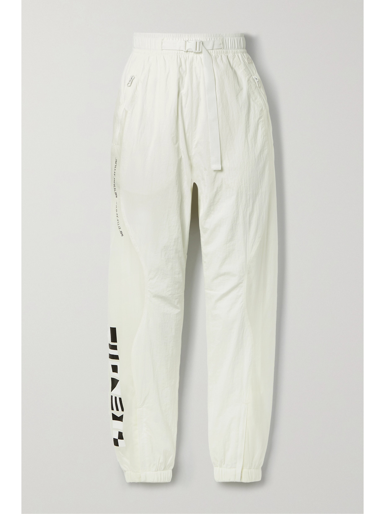 Lacoste - Belted Printed Shell Track Pants - White