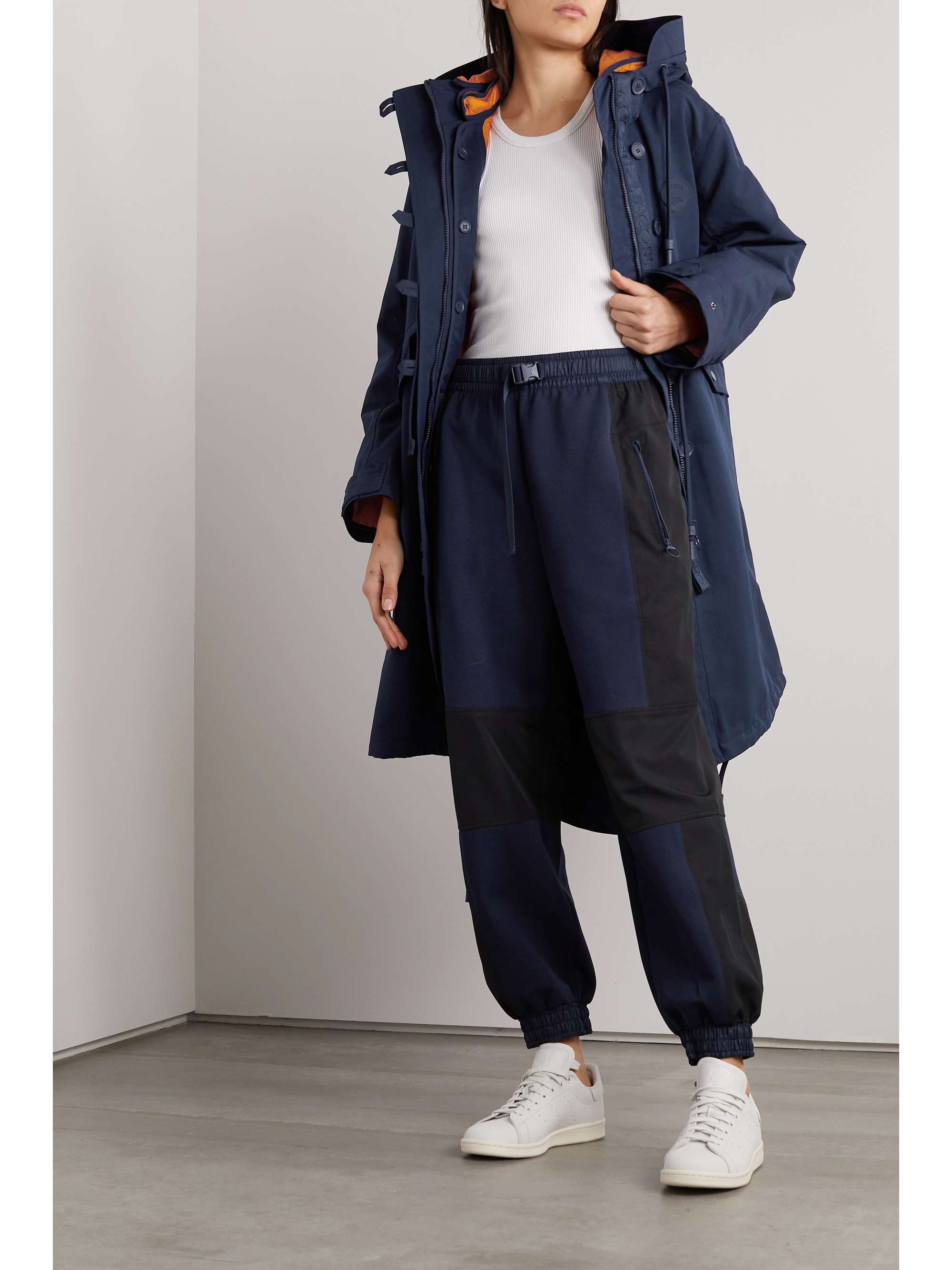 LACOSTE Ripstop-paneled cotton-blend jersey track pants