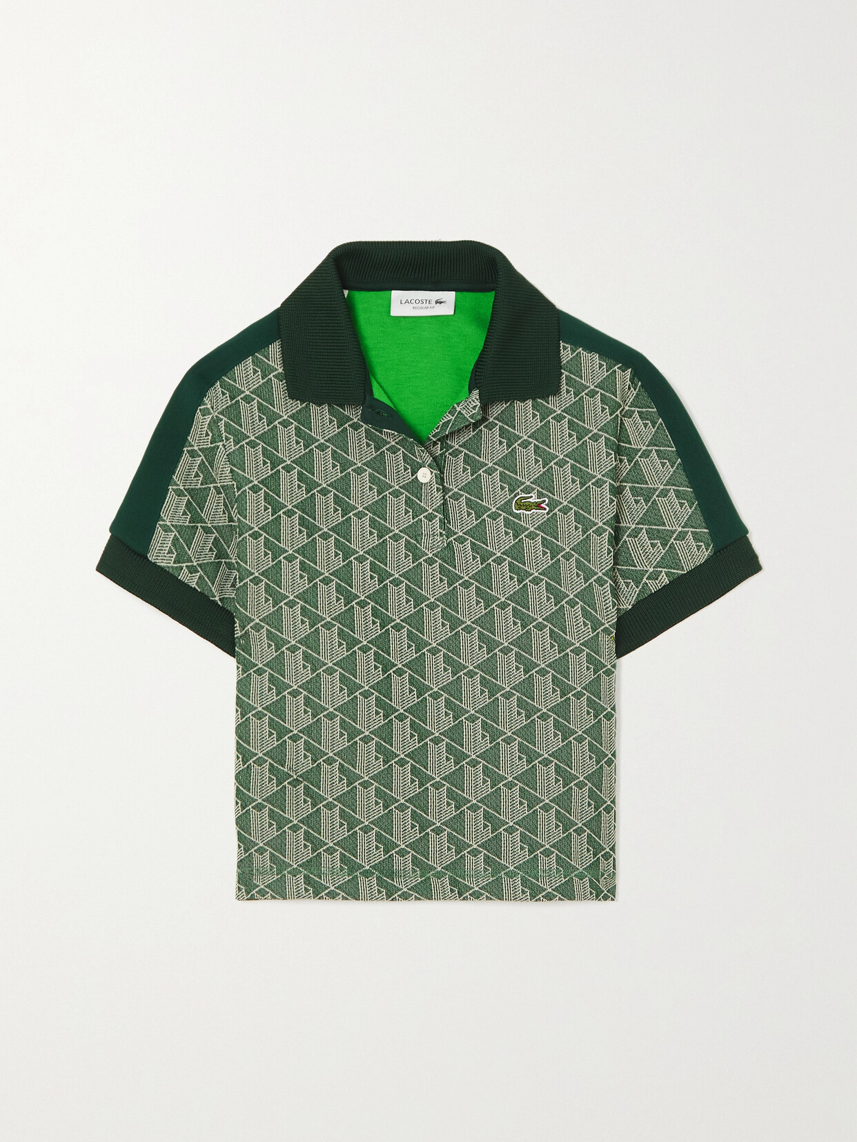 Lacoste - Core Originals Appliquéd Jacquard-knit Polo Shirt - Green