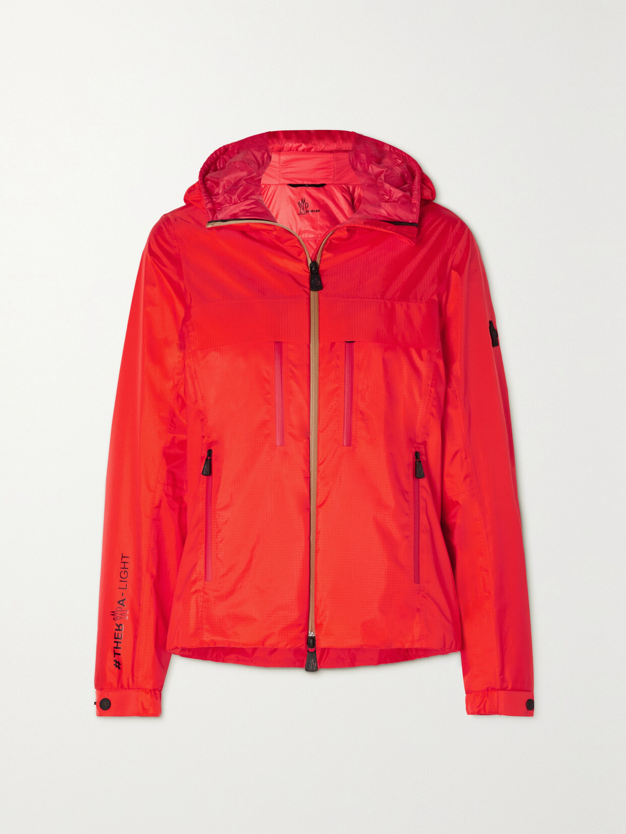 Moncler Vouvry Hooded Gore-tex Ripstop Down Jacket In Orange