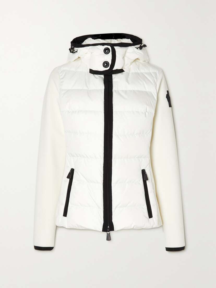 Moncler Grenoble Lamoura Hooded Grosgrain-trimmed Quilted Down Ski Jacket