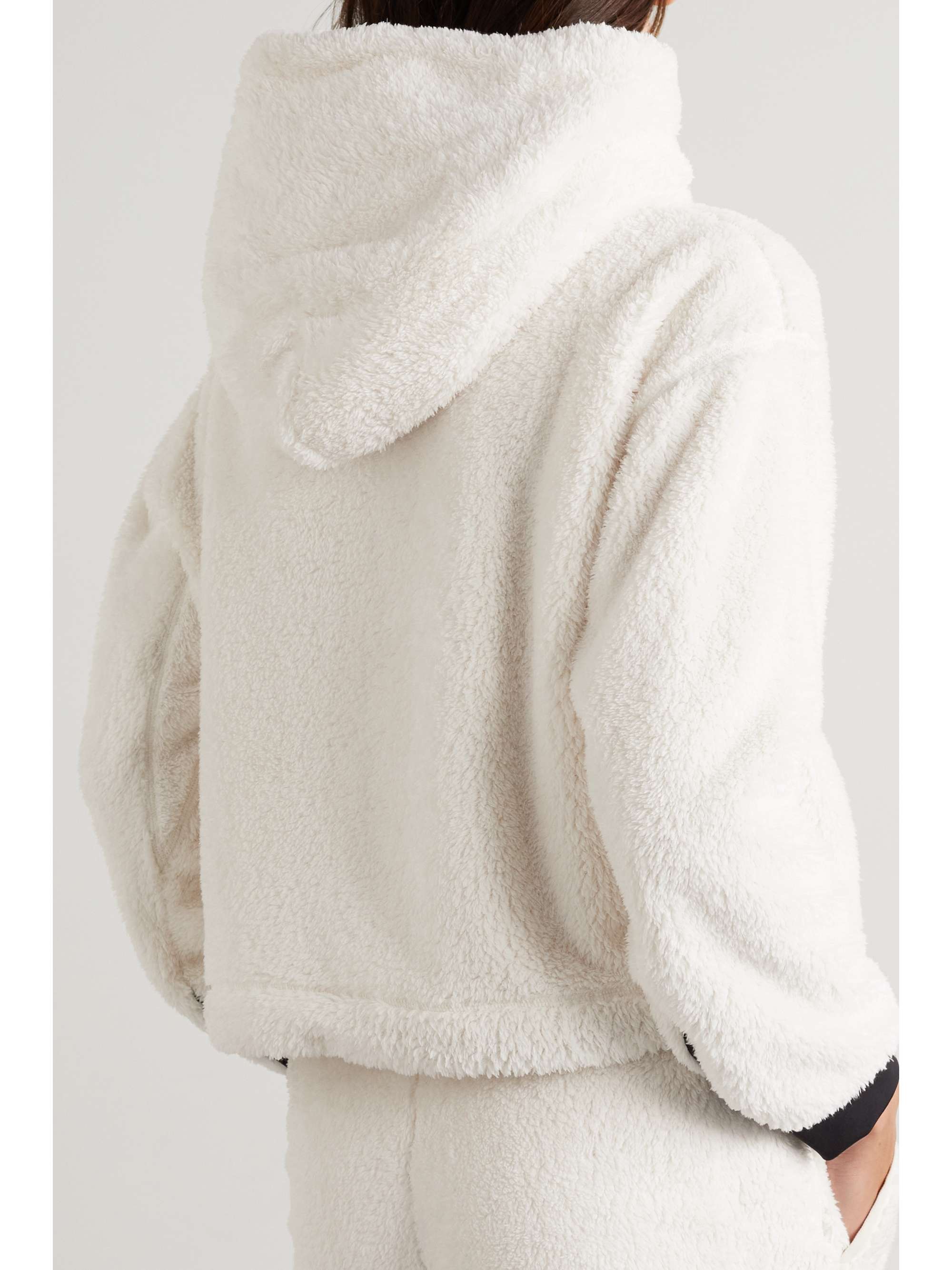 MONCLER GRENOBLE Cropped fleece hoodie