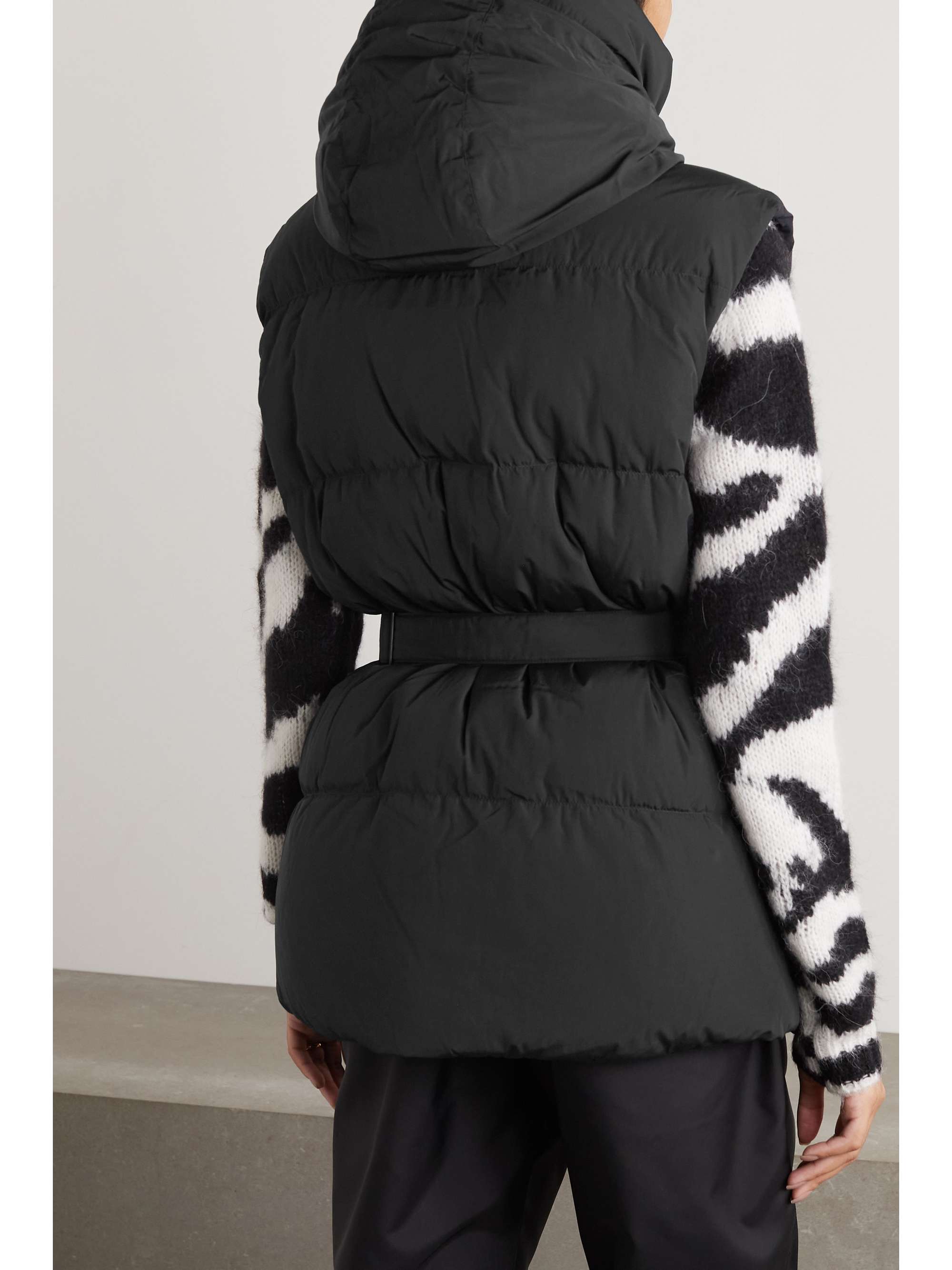 belted down vest
