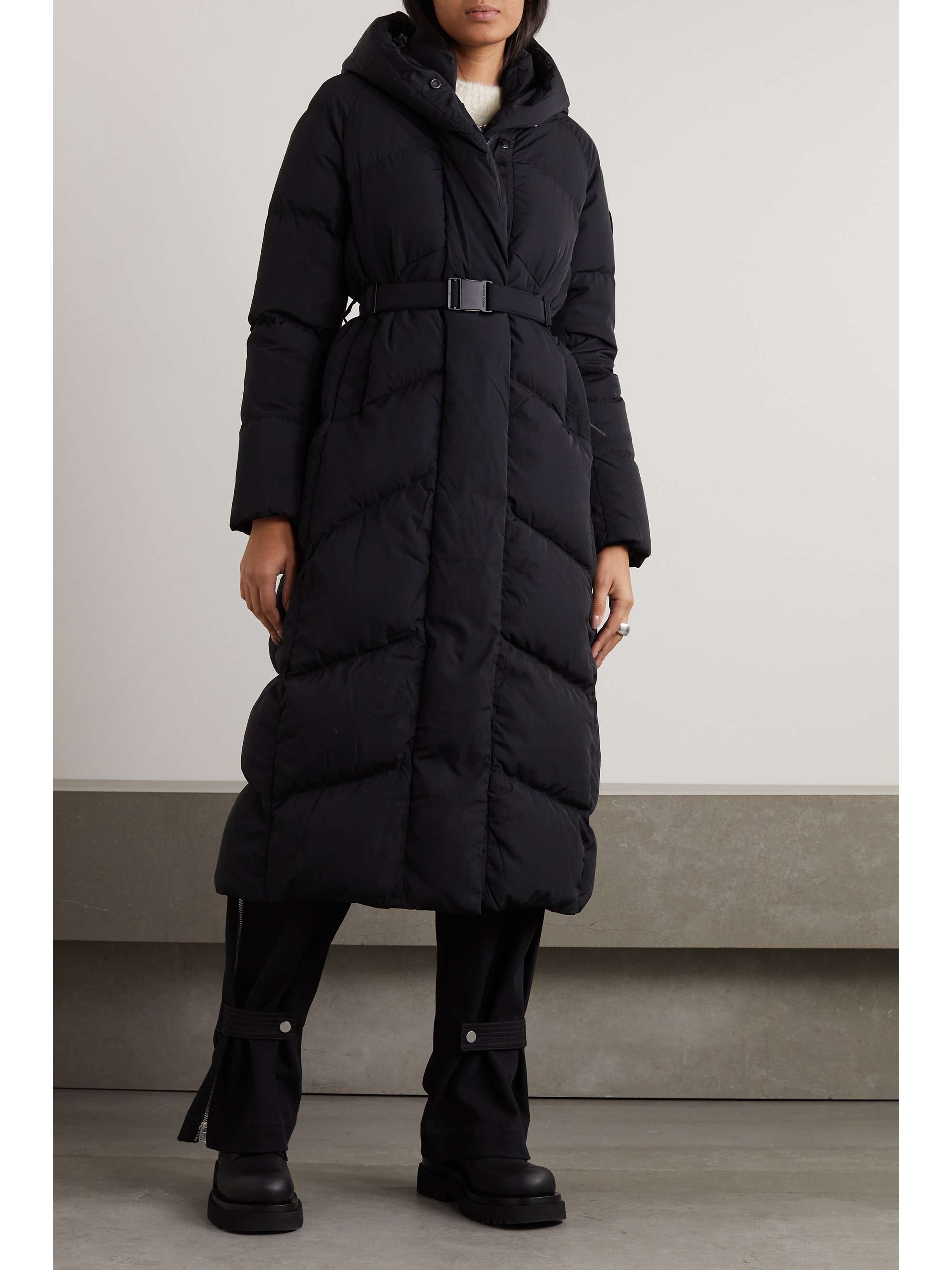 CANADA GOOSE Marlow hooded belted quilted Ventera down parka | NET-A-PORTER