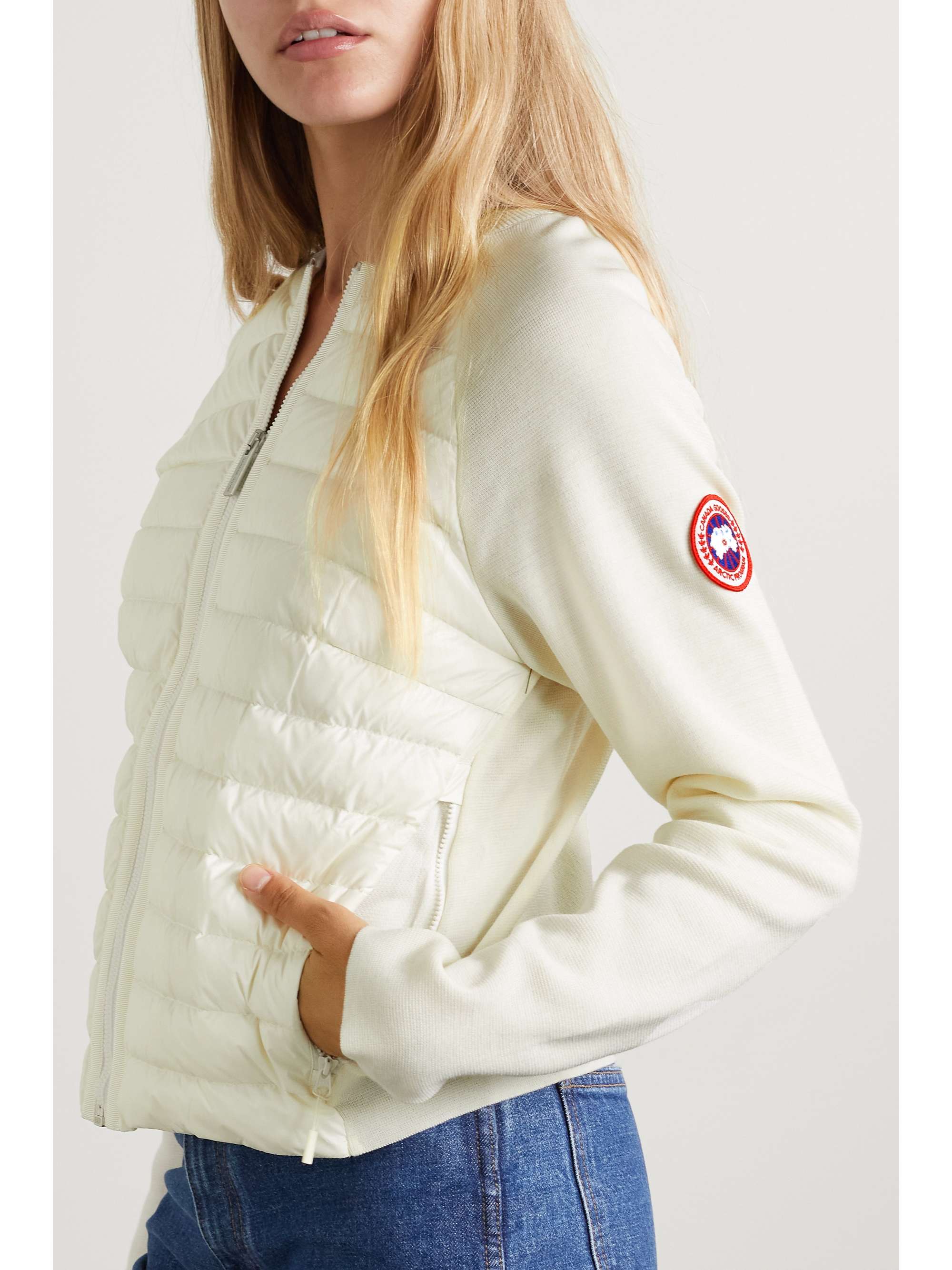 CANADA GOOSE Hybridge paneled wool and quilted shell down jacket