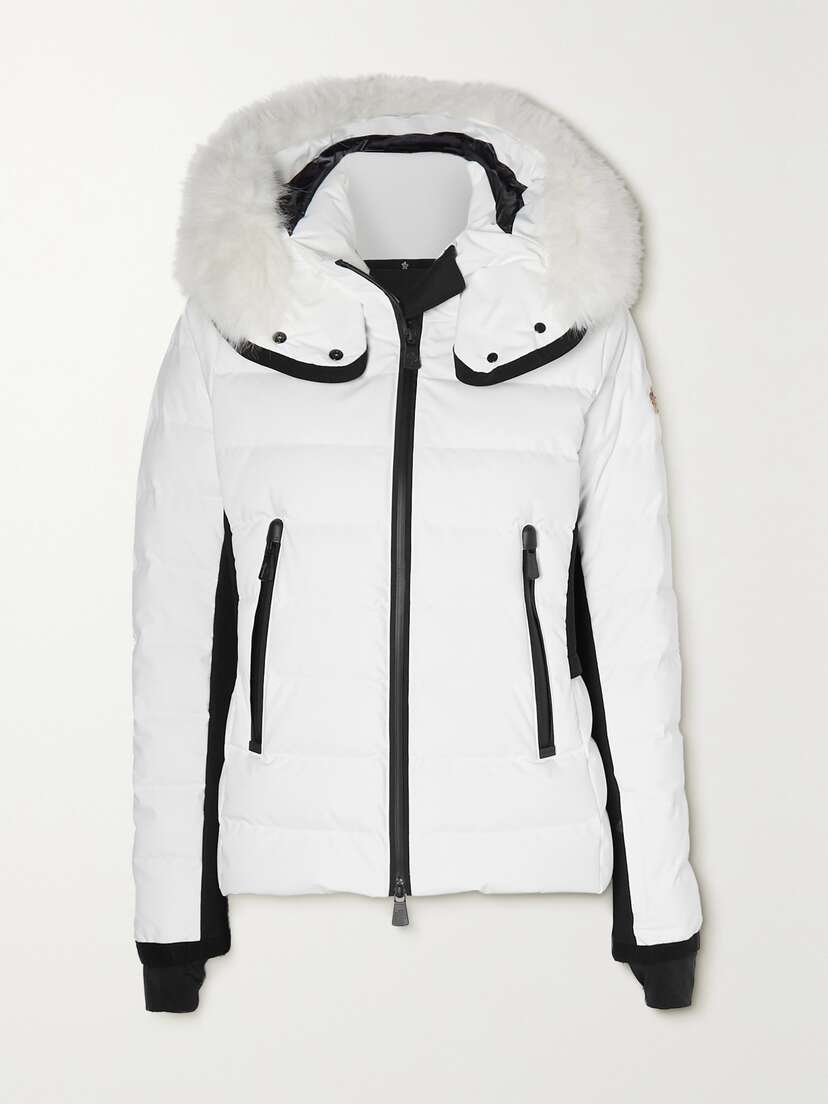 Moncler Grenoble Lamoura Hooded Faux Fur-trimmed Quilted Down Ski Jacket