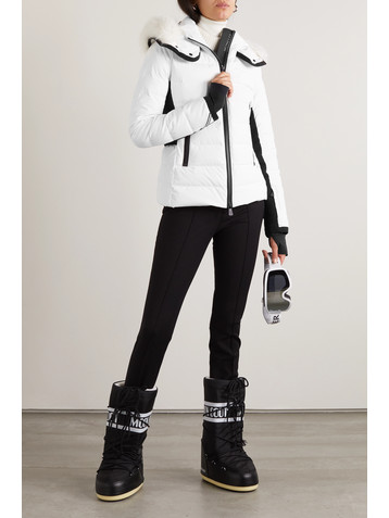 MONCLER GRENOBLE Lamoura hooded faux fur-trimmed quilted down ski jacket