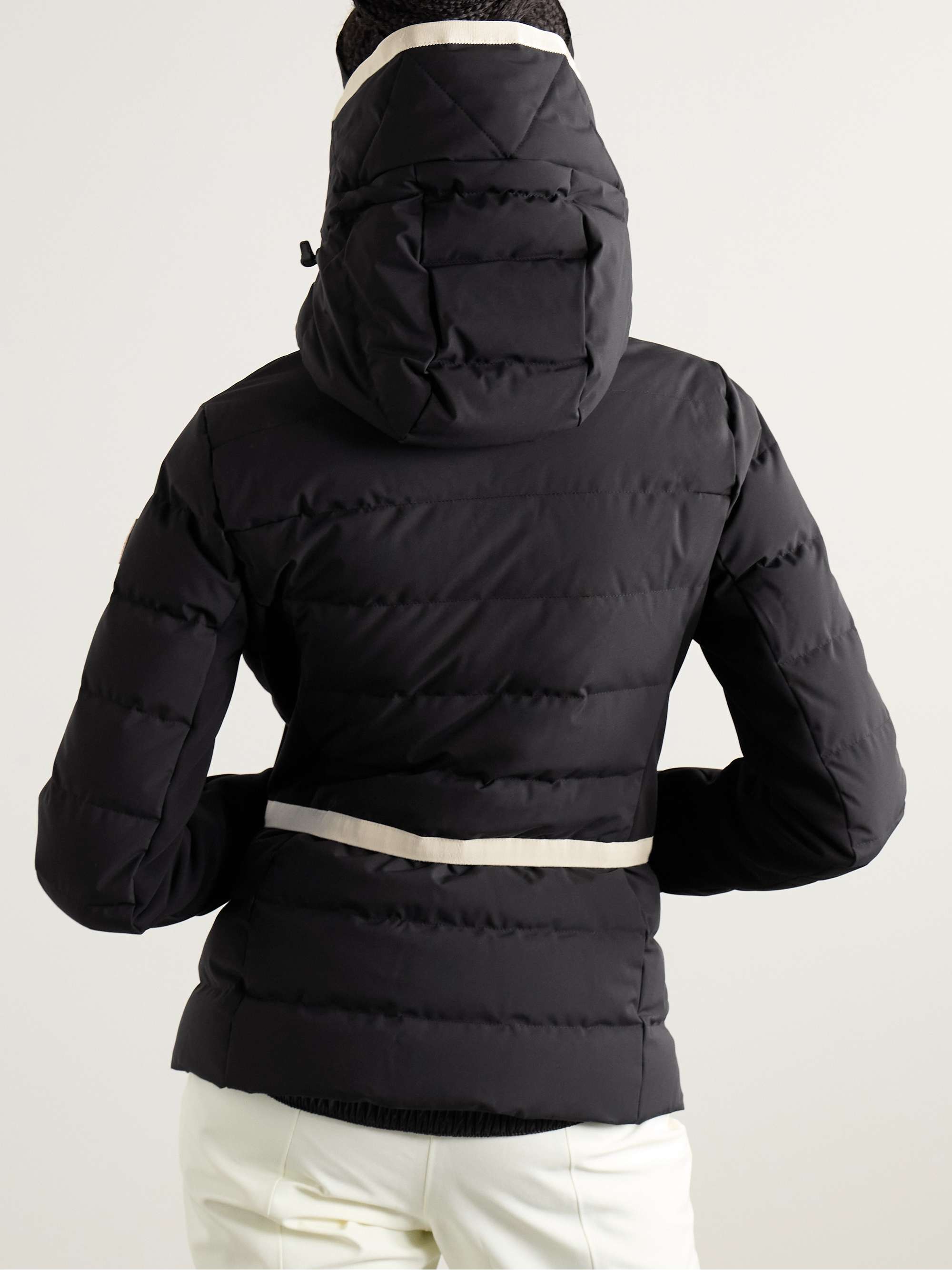 MONCLER GRENOBLE Lamoura hooded grosgrain-trimmed quilted down ski jacket