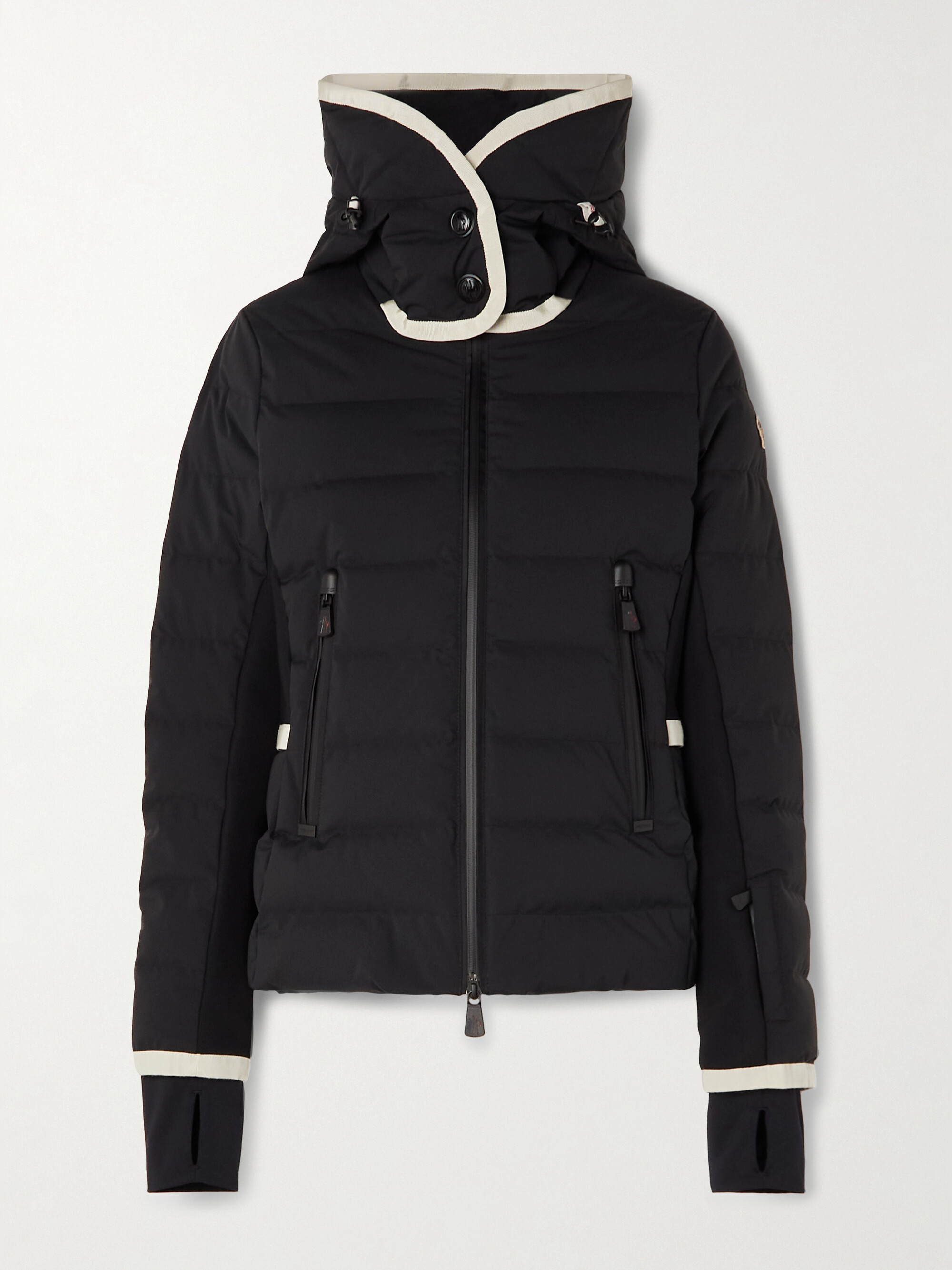 MONCLER GRENOBLE Lamoura hooded grosgrain-trimmed quilted down ski jacket thumbnail